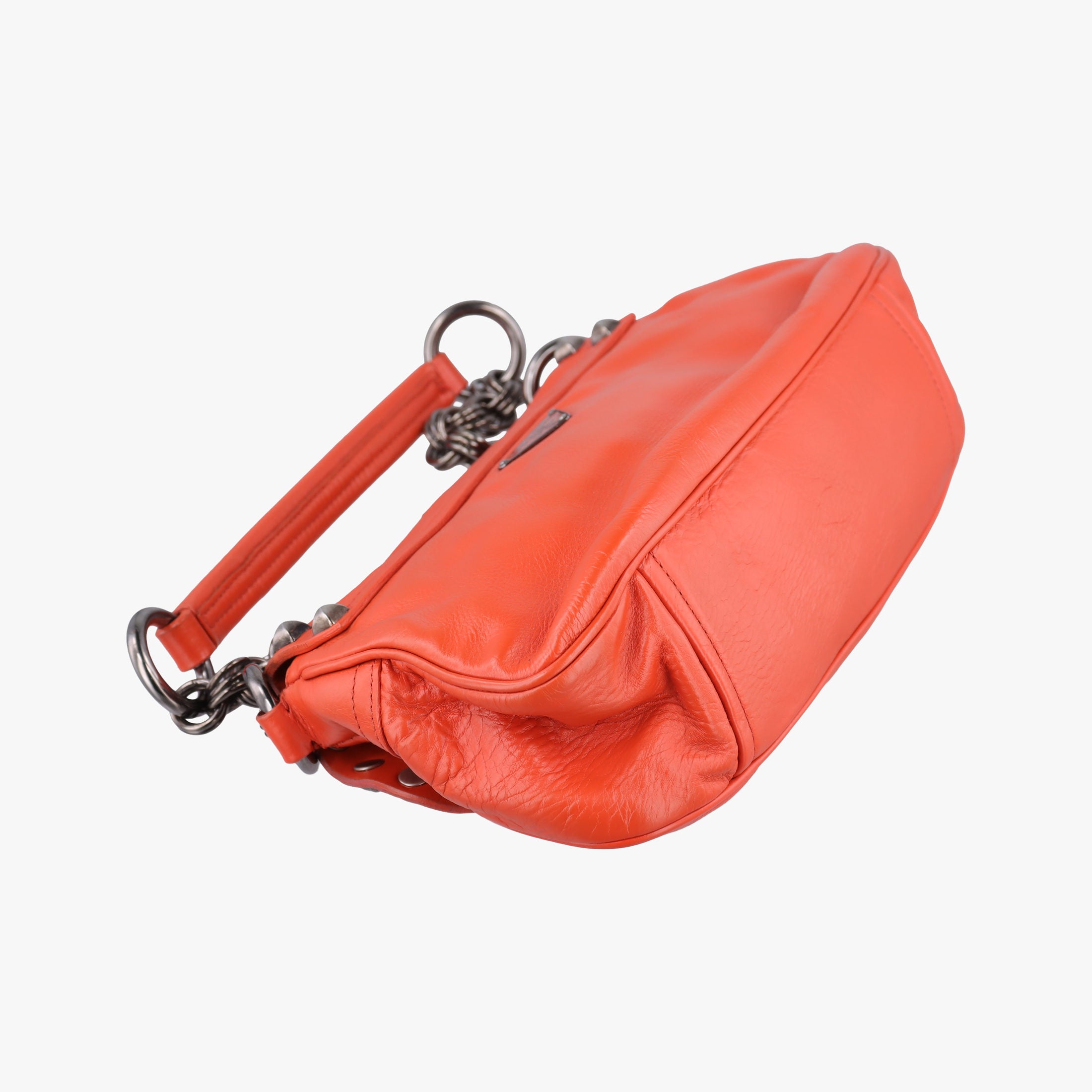 Studded Orange Leather 34 4スタッデッド オレンジ レザー 34 4