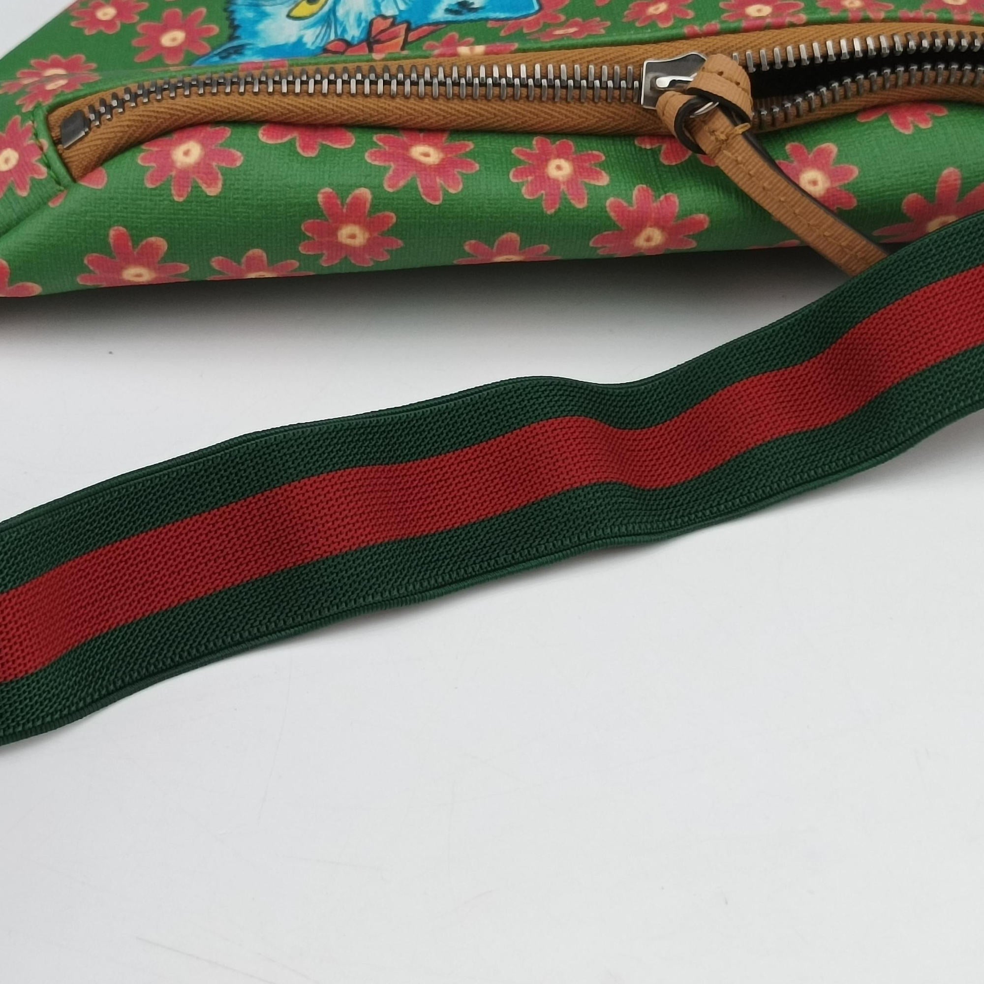 kids GG Top strawberry Print Green × Multi canvas 502095 D036903949キッズ GG トップ ストロベリー プリント グリーン×マルチ キャンバス 502095 D036903949