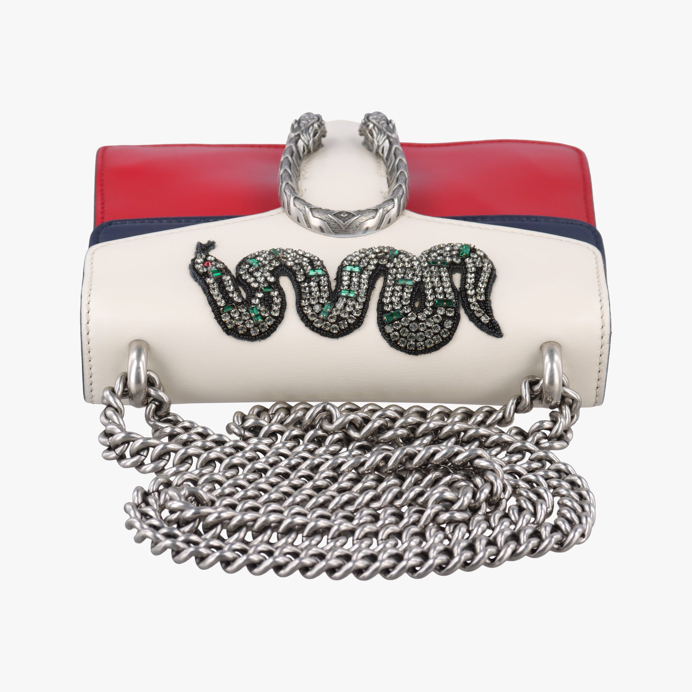 Dionysus Ivory×Red×Navy Leather 421970 B022176680ディオニュソス アイボリー×レッド×ネイビー レザー 421970 B022176680