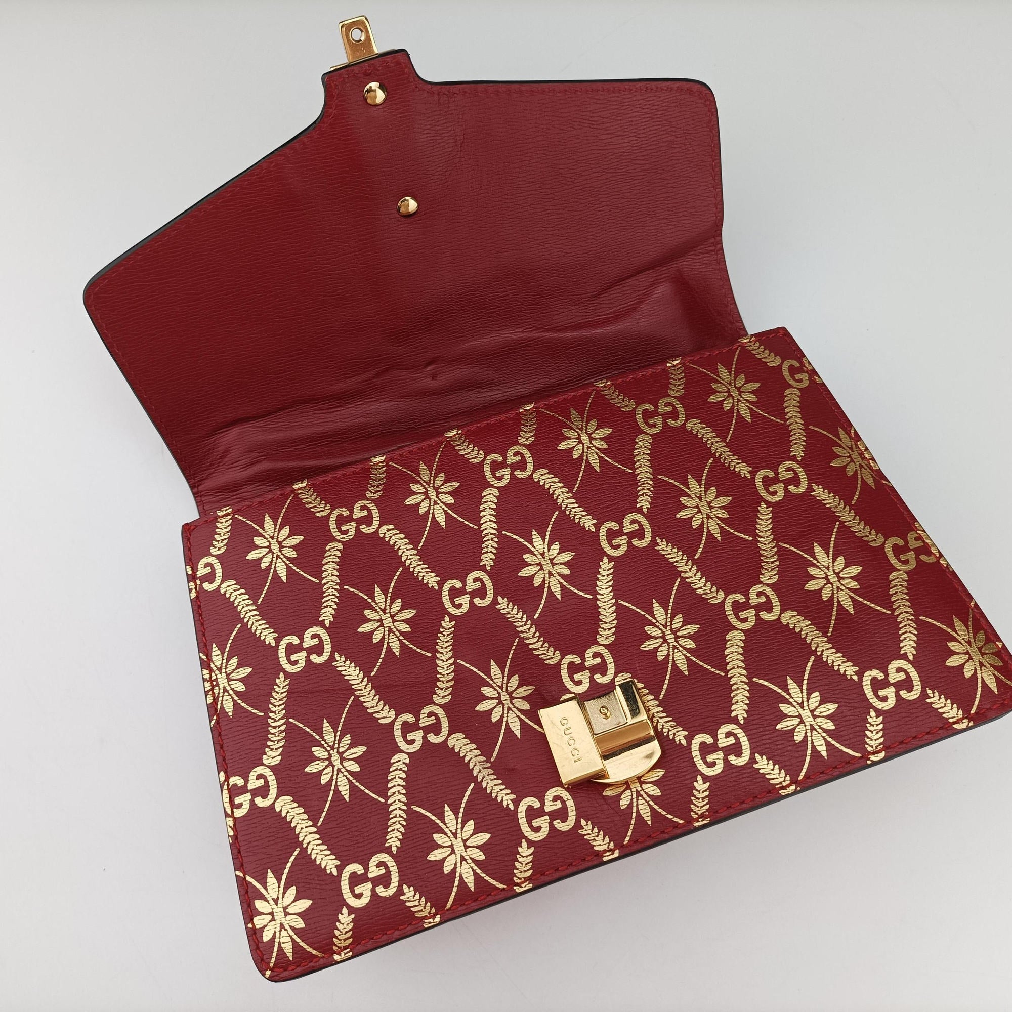 Sylvie red×Multicolour Leather 524405 B031367298シルヴィ レッド×マルチカラー レザー 524405 B031367298