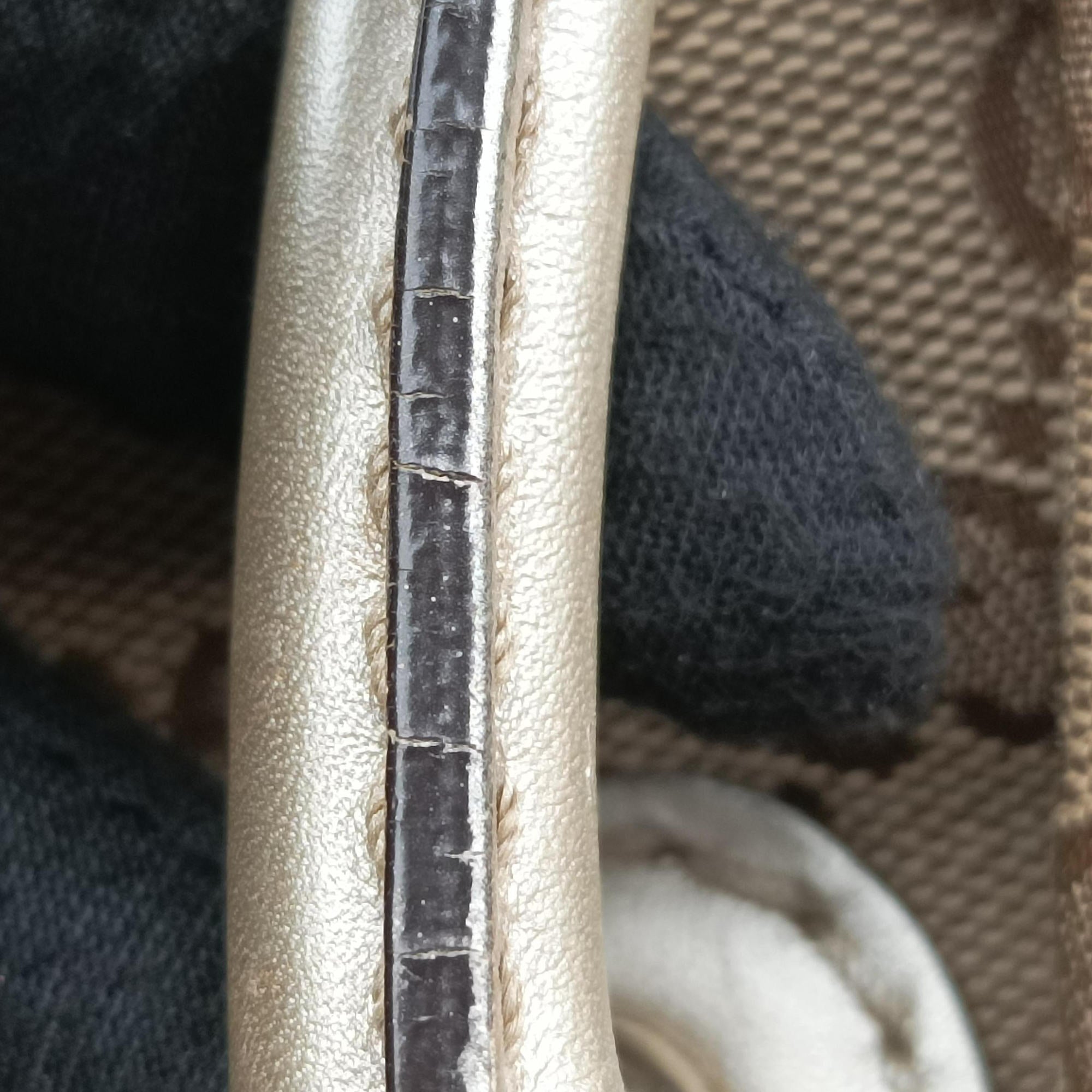 Sukey White×Brown Leather×canvas 247902 C010717737スーキー ホワイト×ブラウン レザー×キャンバス 247902 C010717737