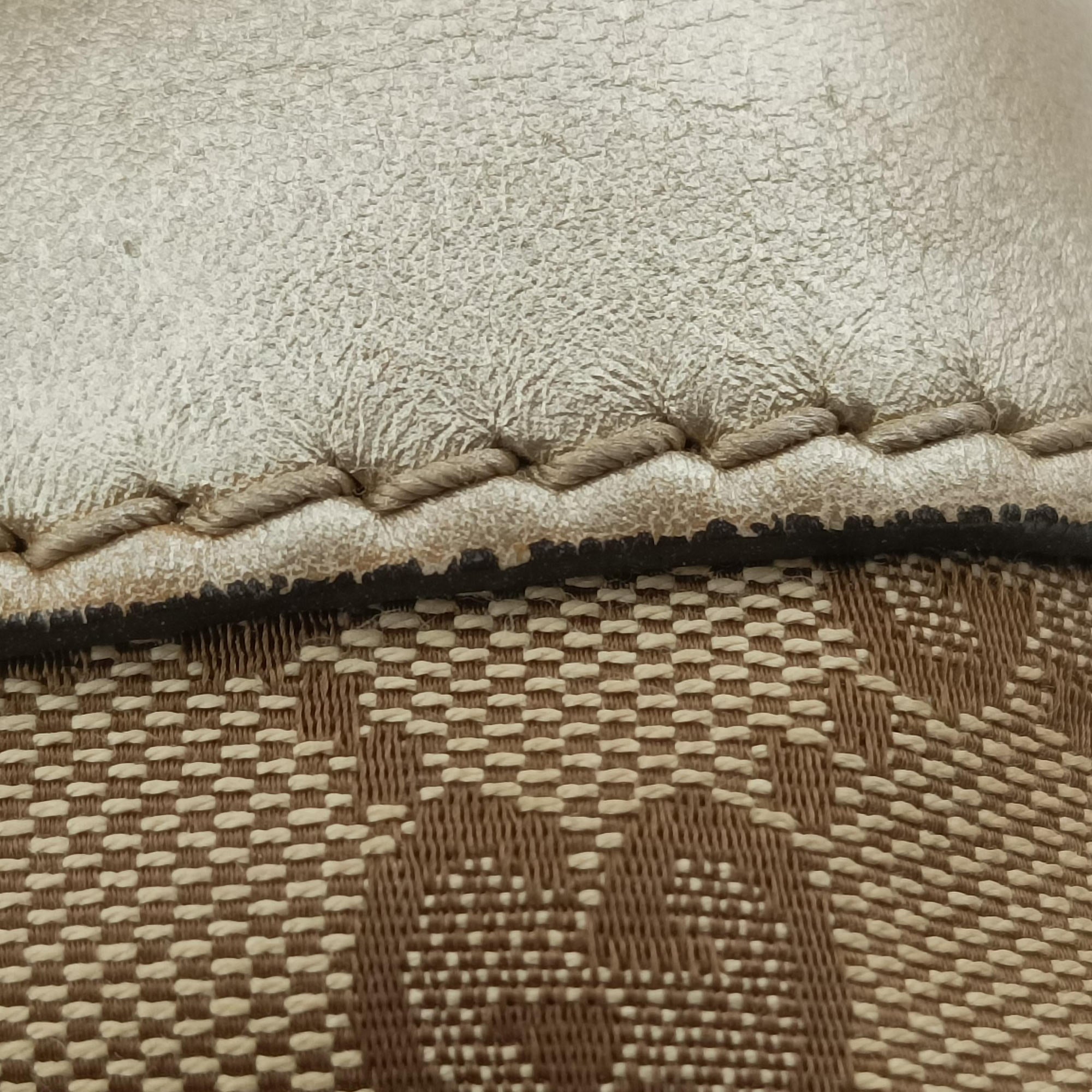 Sukey White×Brown Leather×canvas 247902 C010717737スーキー ホワイト×ブラウン レザー×キャンバス 247902 C010717737