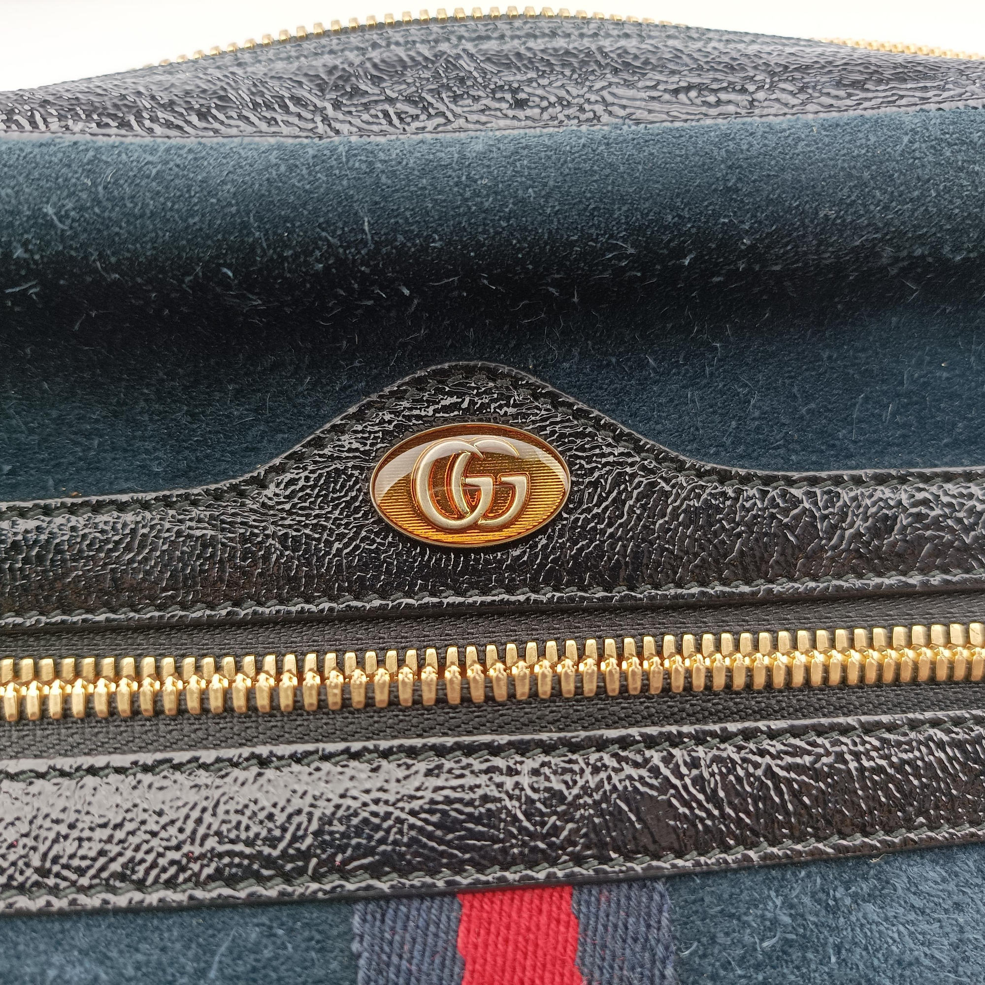 Ophidia Navy×black Suede×leather 517080 C024447651オフィディア ネイビー×ブラック スエード×レザー 517080 C024447651