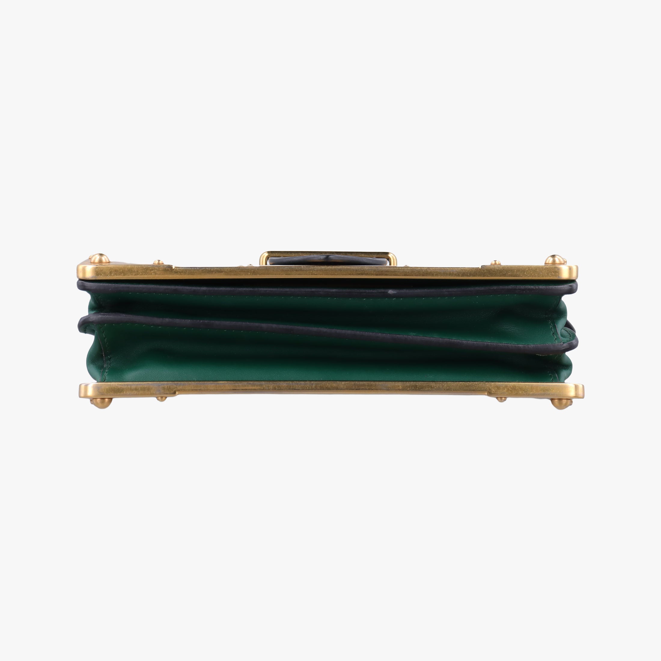 Cahier Green×black Leather 1BD045 25カイエ グリーン×ブラック レザー 1BD045 25
