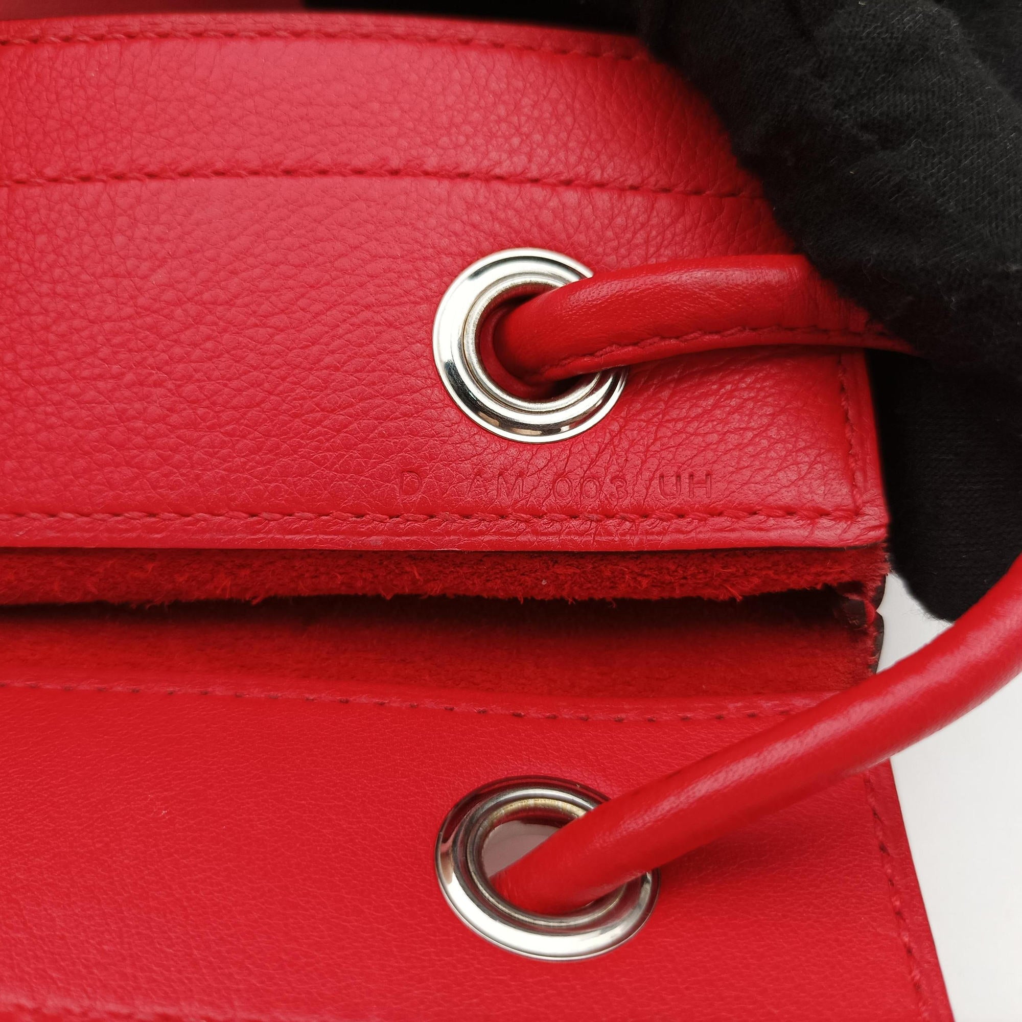 Sac Aline mini Red lambskin D AM 003 UHサック アリーヌ ミニ レッド ラムスキン D AM 003 UH
