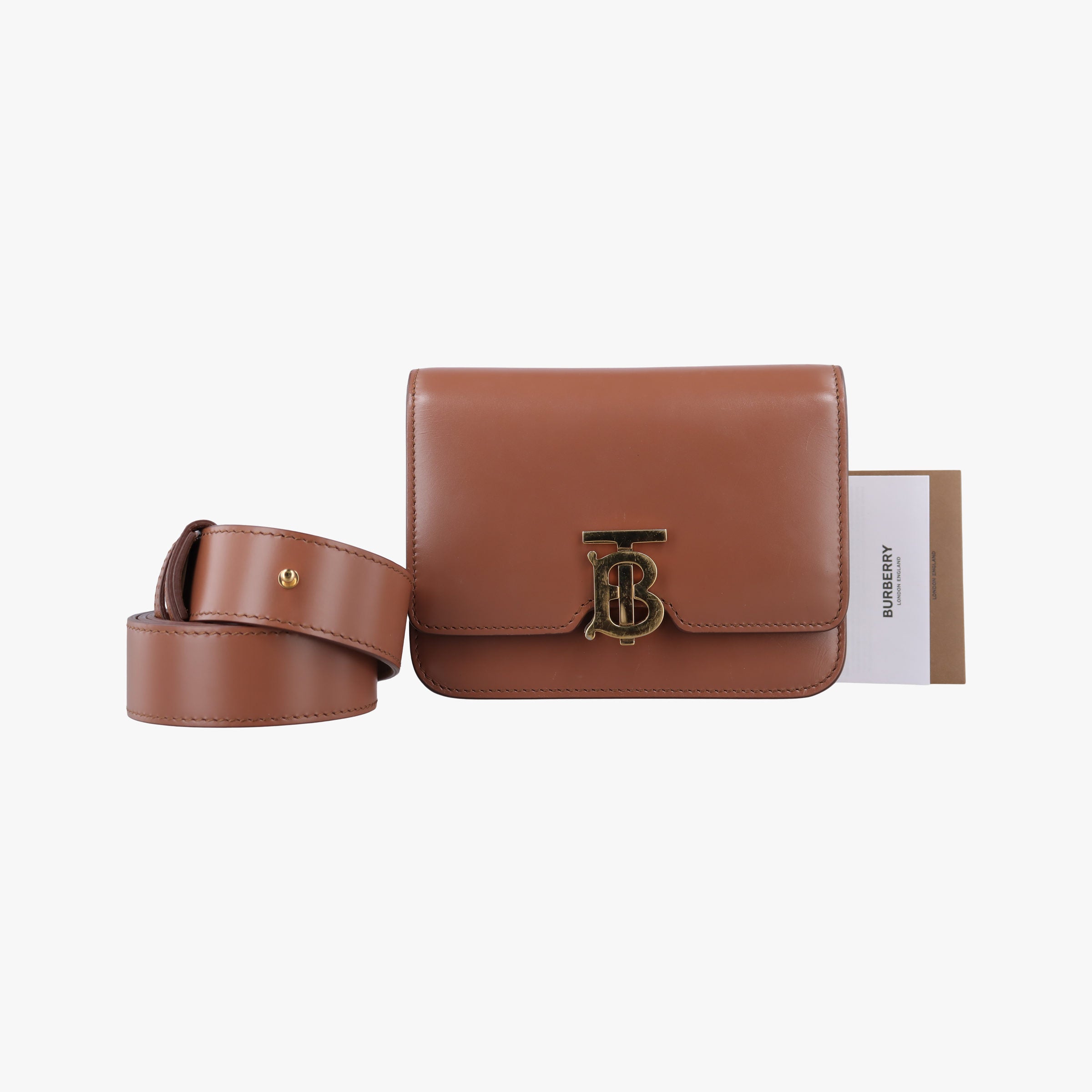 TB structured Brown Leather ITALBSRL239CALTBロゴ ブラウン レザー ITALBSRL239CAL