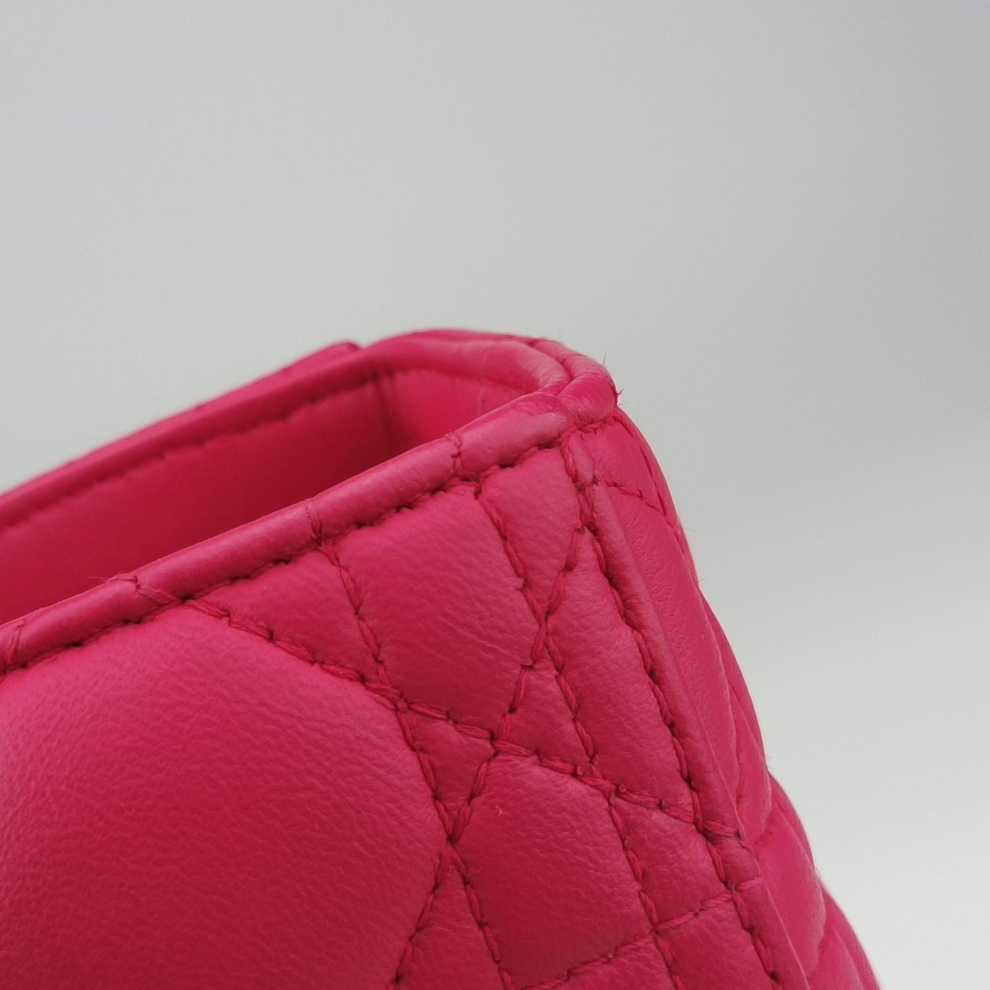 Lady Dior Rose lambskin 16-BO-0123レディディオール ローズ レッド ラムスキン 16-BO-0123