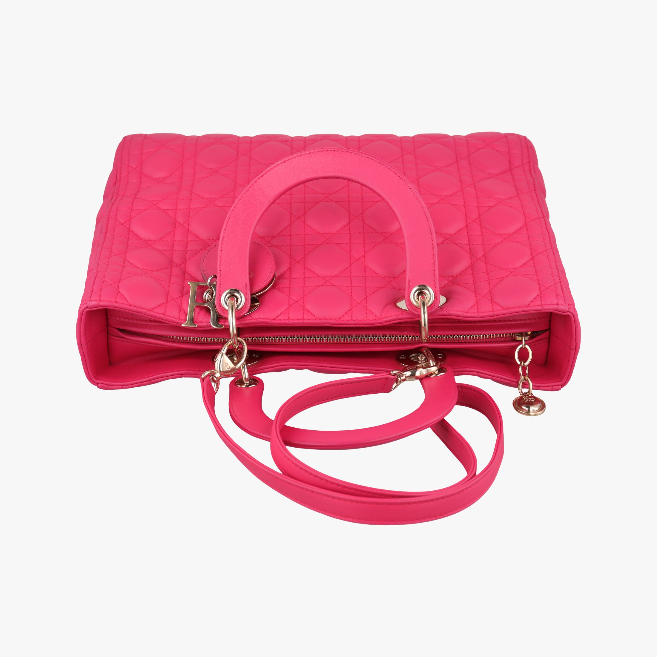 Lady Dior Rose lambskin 16-BO-0123レディディオール ローズ レッド ラムスキン 16-BO-0123
