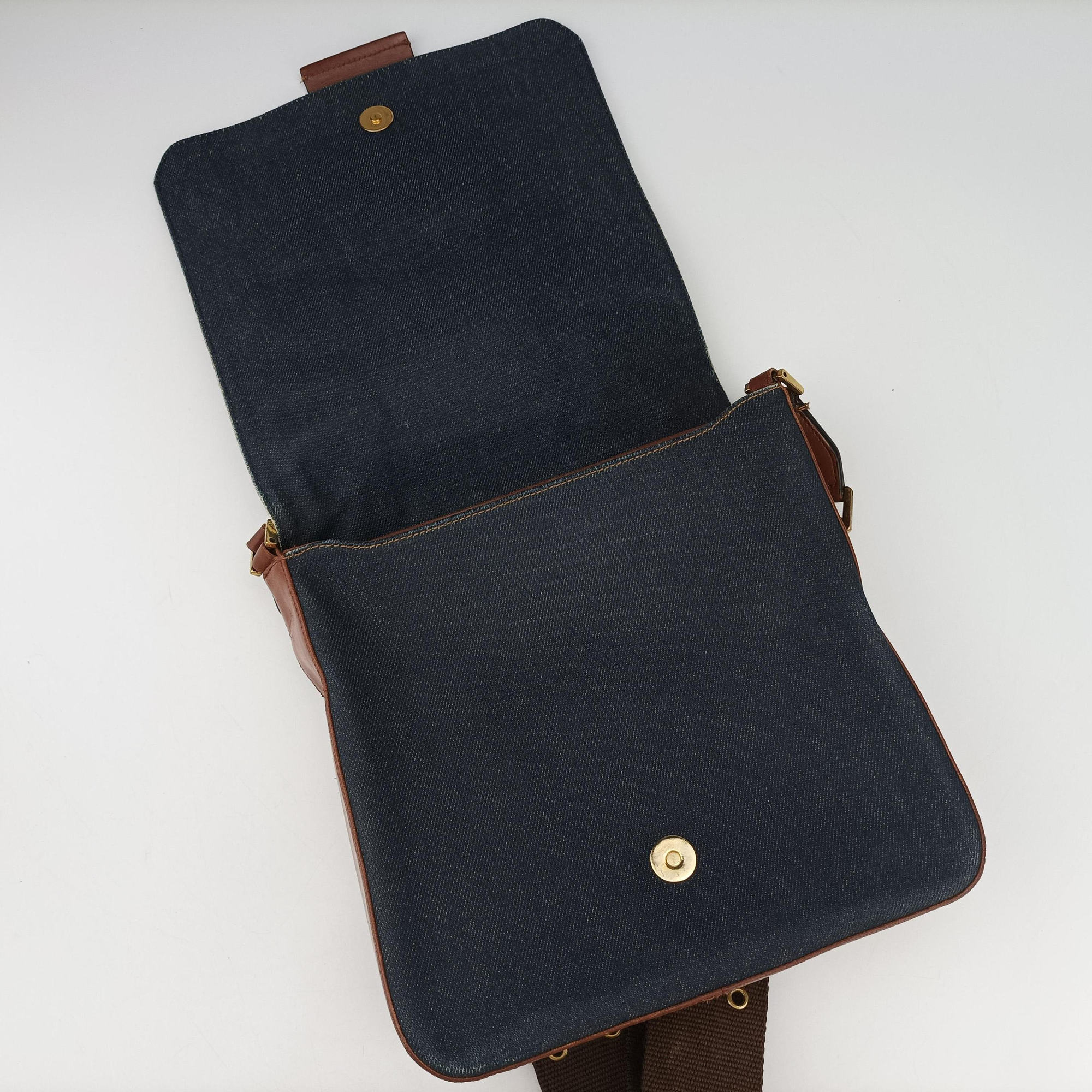 Street Chic Brown×blue canvasxleather BM-0072ストリートシック ブラウン×ブルー キャンバスxレザー BM-0072