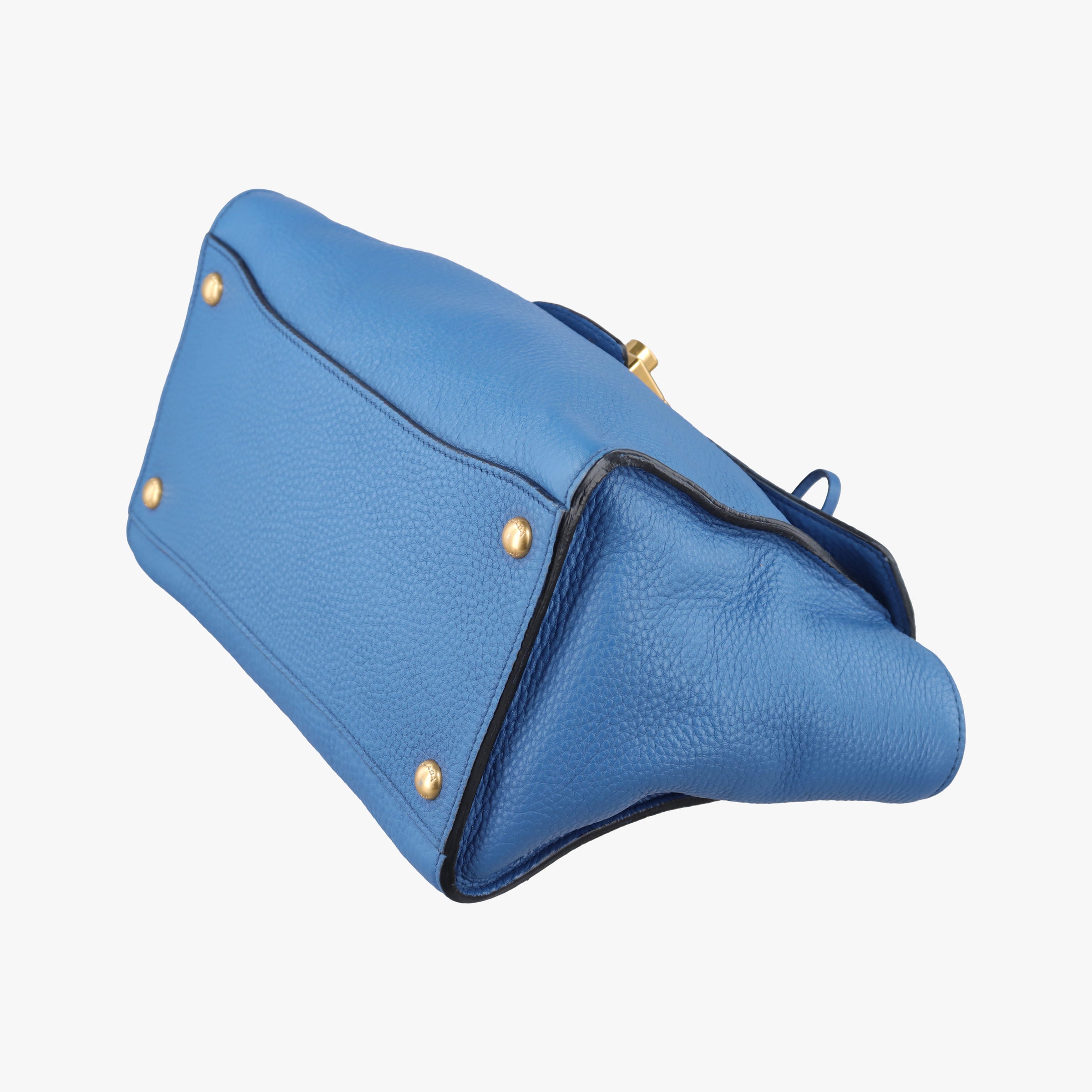 Vitello Daino Sound Flap Top Handle Blue Leather BR5034 7/A 165ヴィテッロ ダイノ サウンド フラップ トップ ハンドル ブルー レザー BR5034 7/A 165