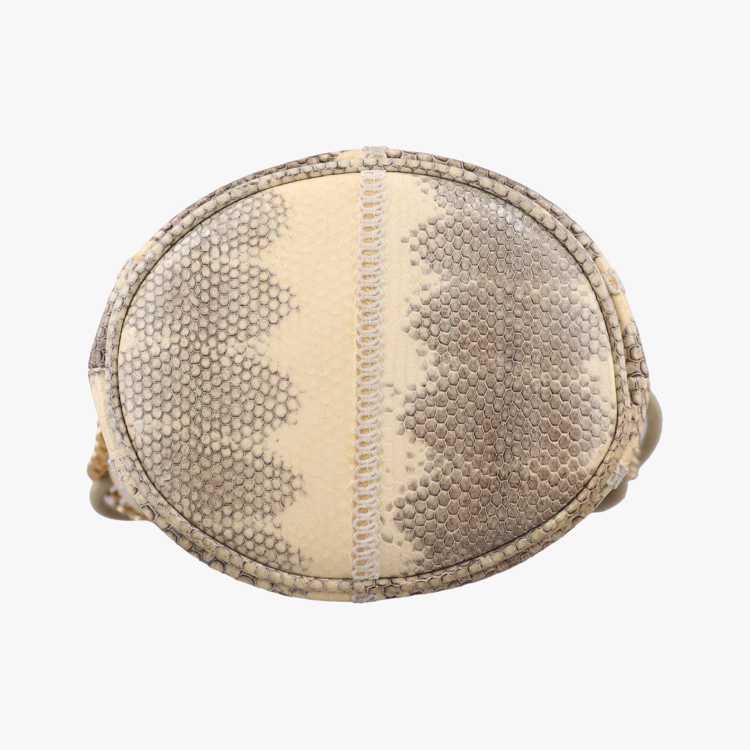 Zumi Mini Drawstring Bucket Beige x Multicolor snakeskin 576432 ズゥミ ミニバケット ベージュ×マルチカラー ヘビ革 576432