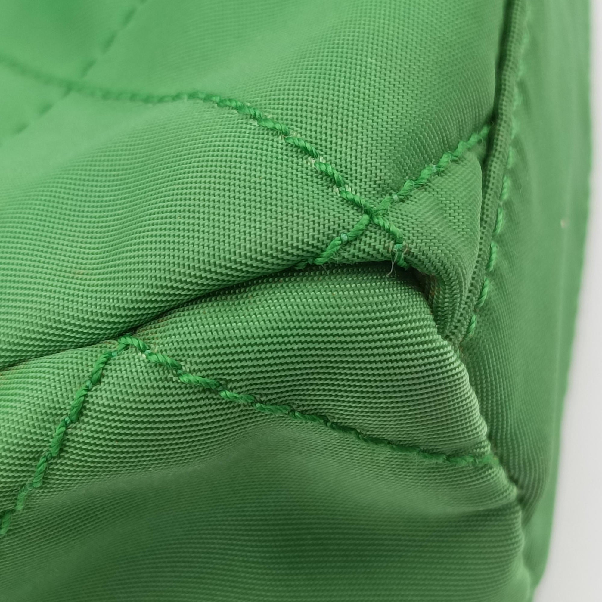 quilted tessuto Green Nylon x leather 53キルティング テスート グリーン ナイロンxレザー 53