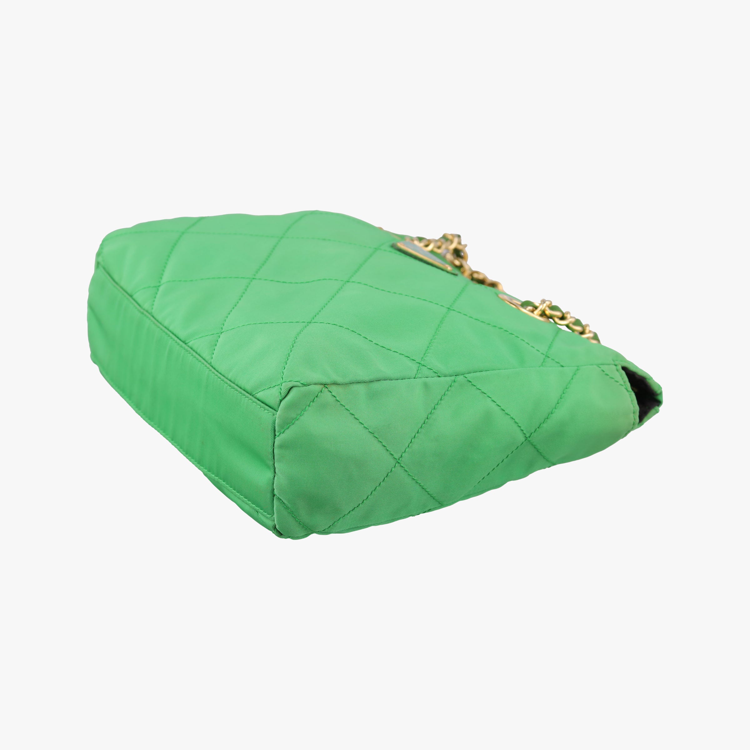 quilted tessuto Green Nylon x leather 53キルティング テスート グリーン ナイロンxレザー 53