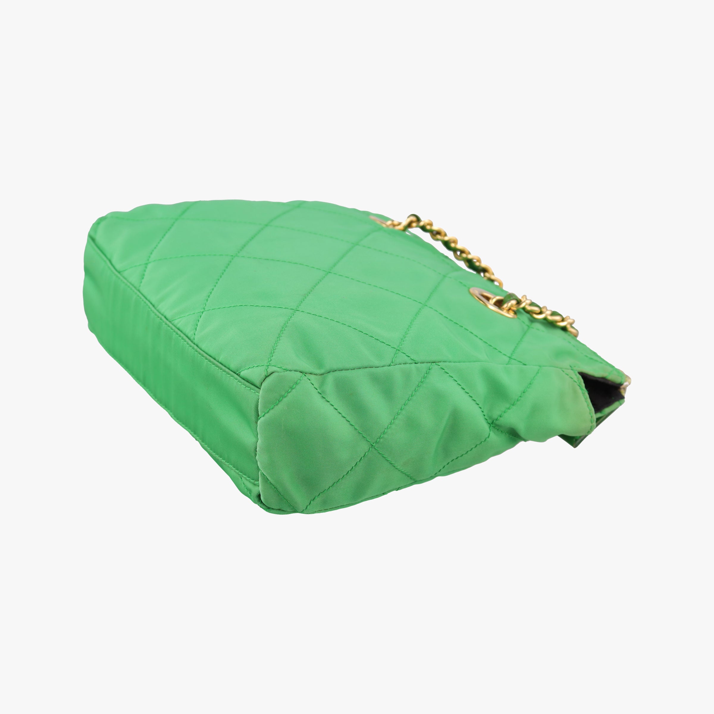 quilted tessuto Green Nylon x leather 53キルティング テスート グリーン ナイロンxレザー 53