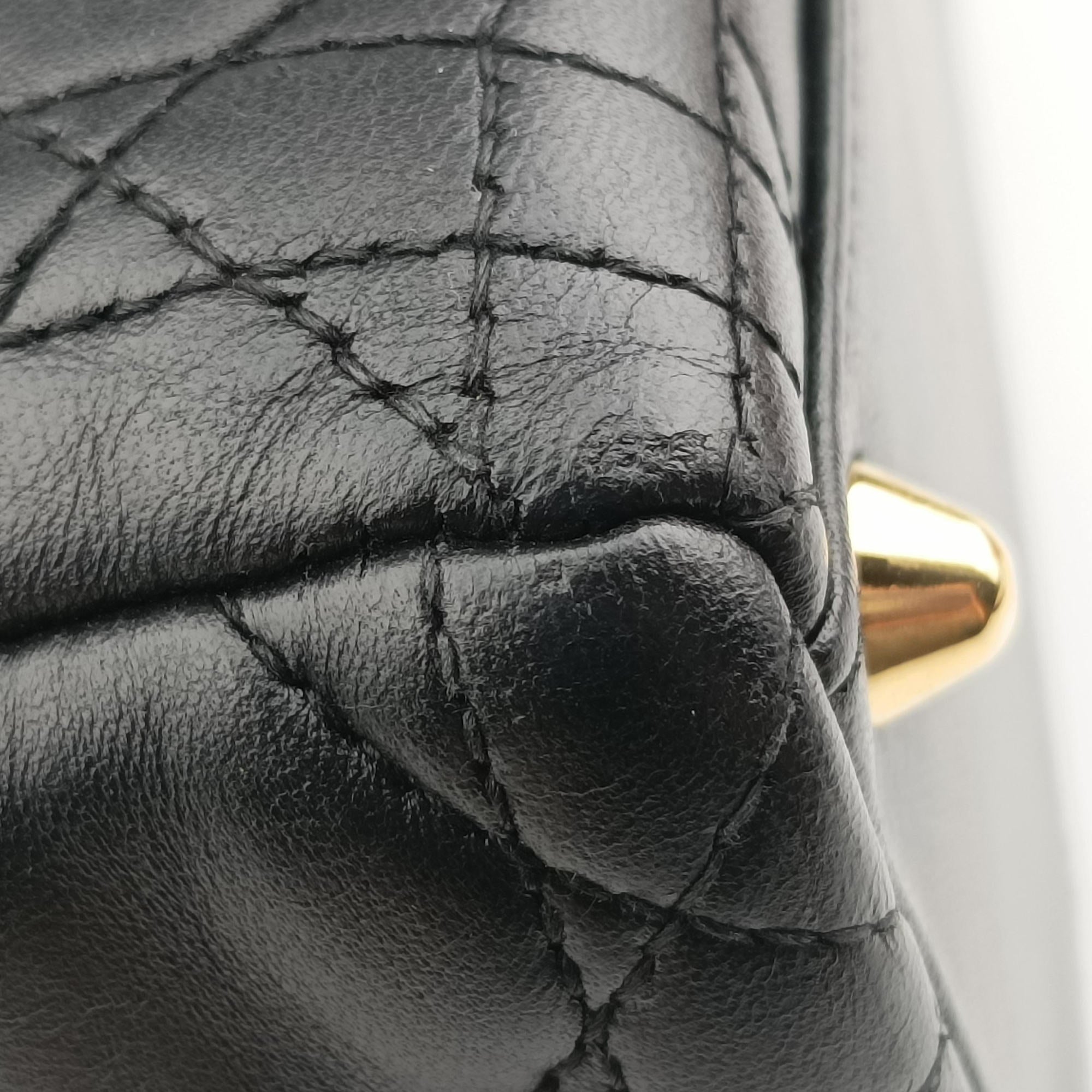 Lady Dior Black lambskin 05-MA-0059レディディオール ブラック ラムスキン 05-MA-0059