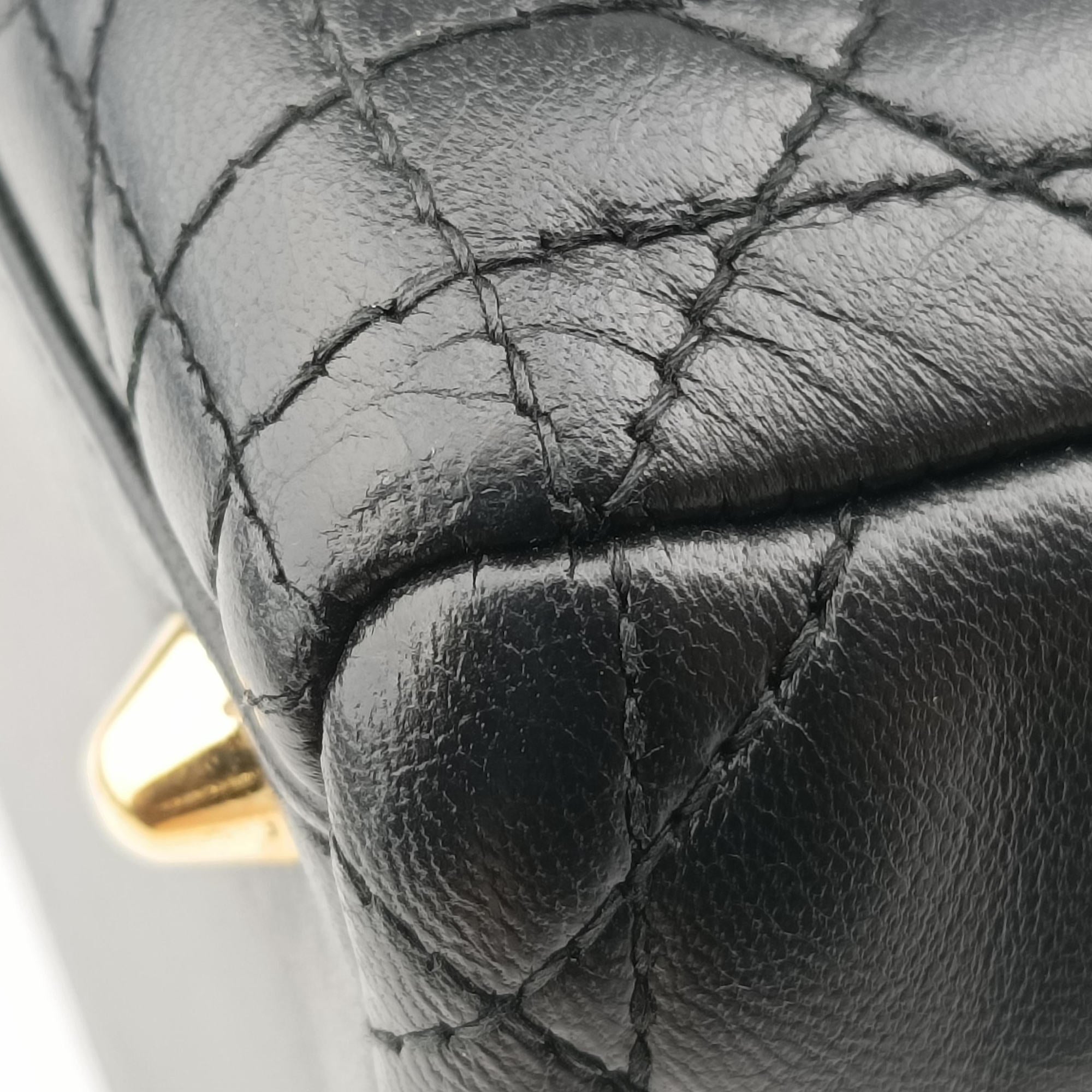 Lady Dior Black lambskin 05-MA-0059レディディオール ブラック ラムスキン 05-MA-0059