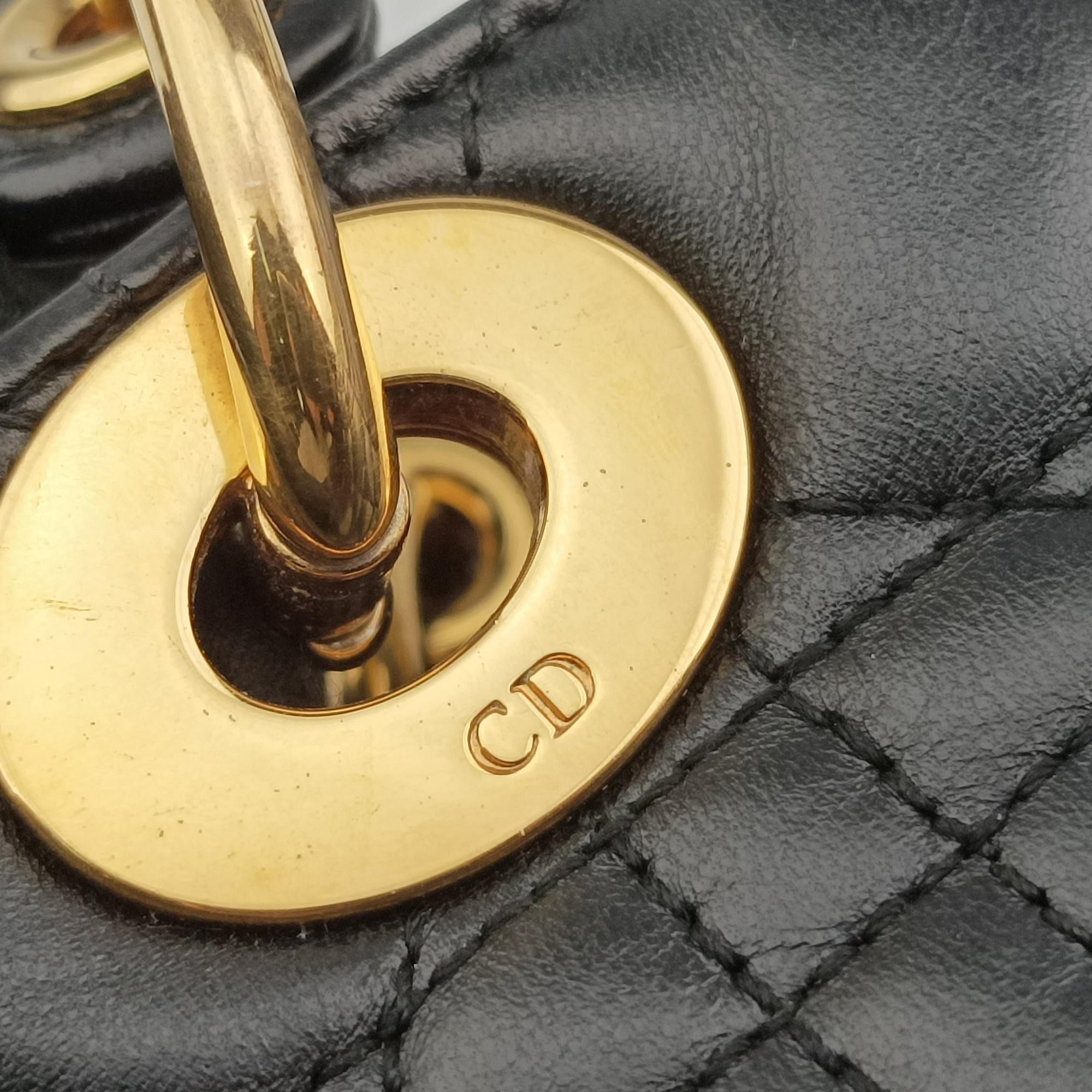 Lady Dior Black lambskin 05-MA-0059レディディオール ブラック ラムスキン 05-MA-0059