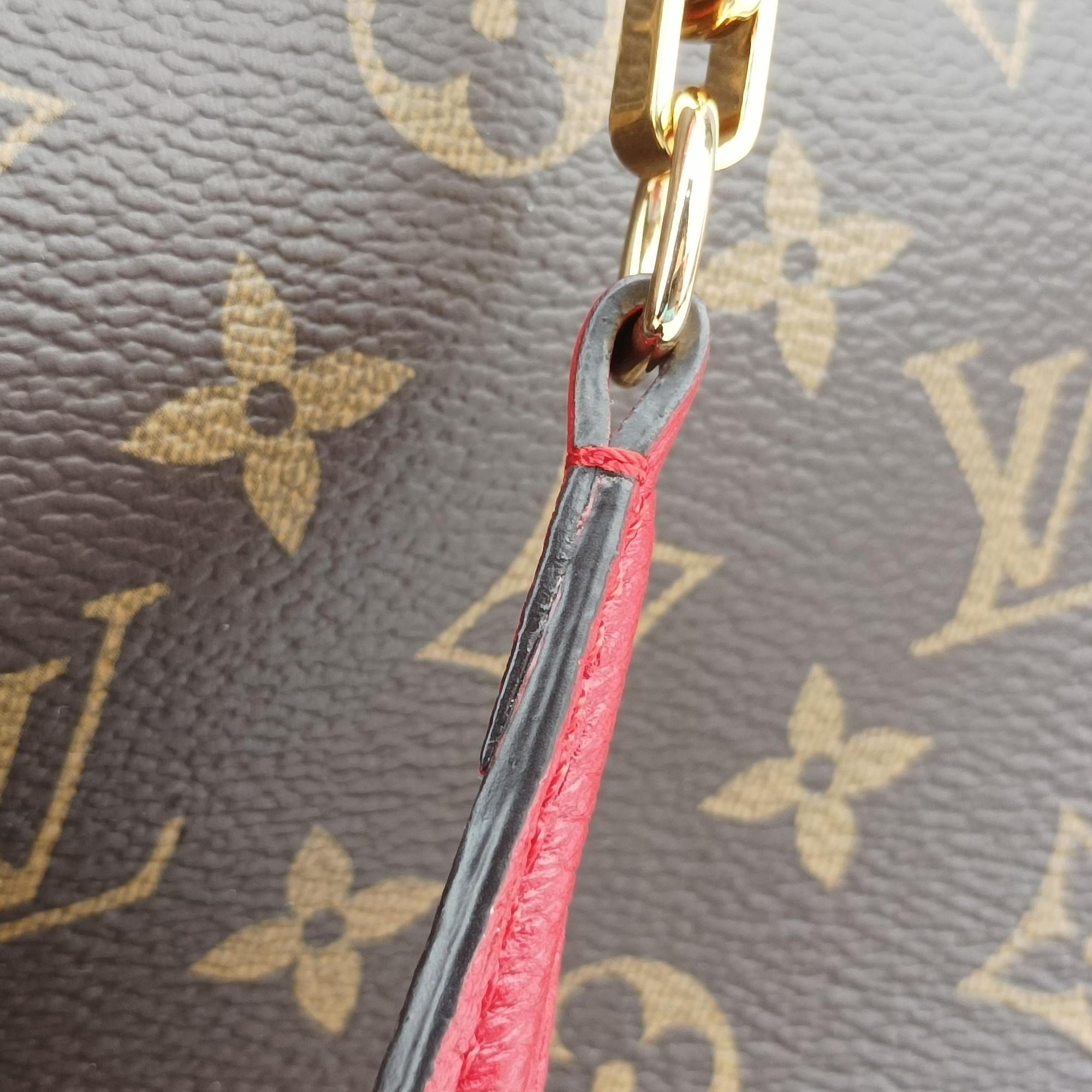 PALLAS SHOPPER Brown×CERISE Monogram Canvas×calf leather M51197 SP4125パラスショッパー モノグラム/ブラウン×スリーズ モノグラムキャンバス×カーフレザー M51197 SP4125