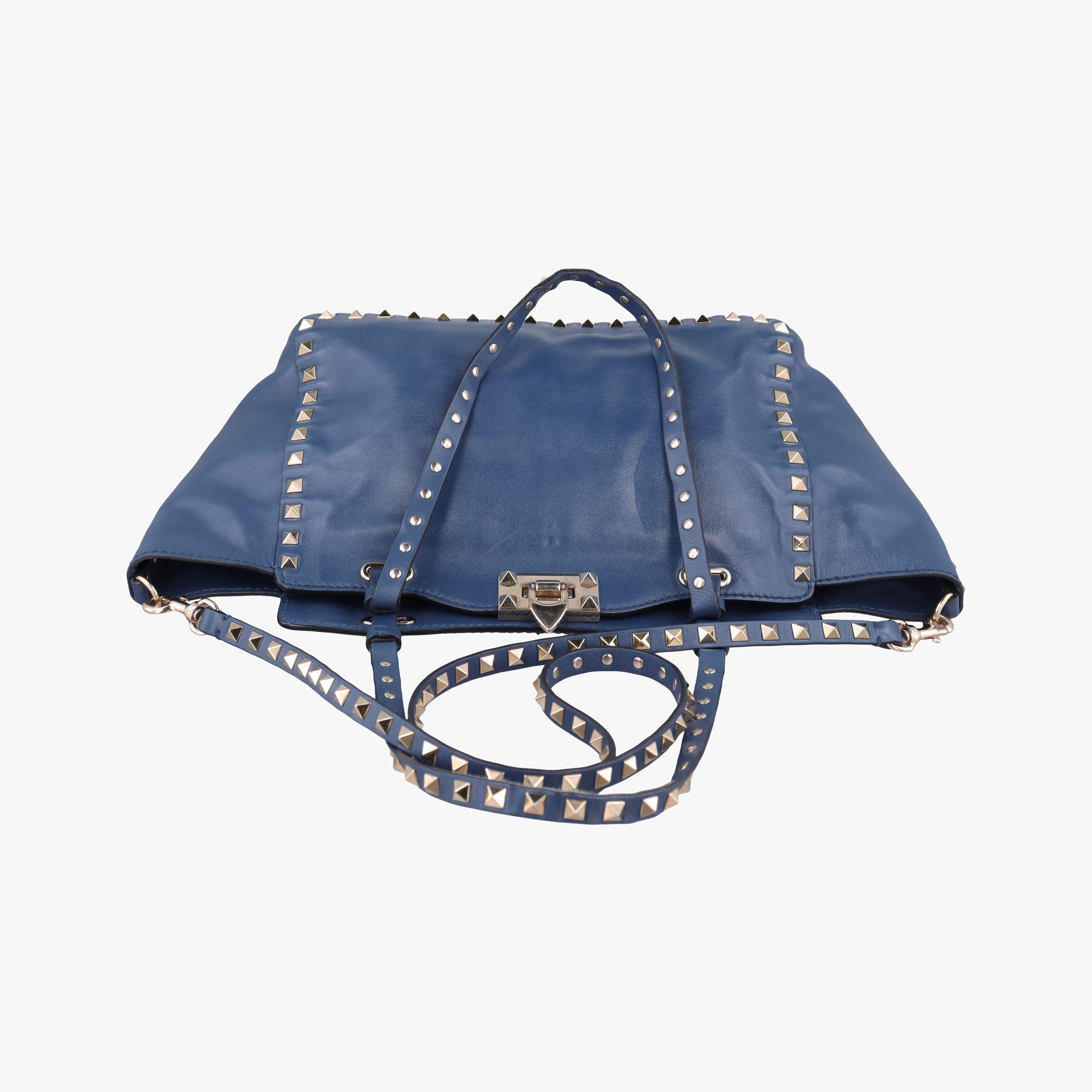 Rockstud Navy Leather Lot number unknownロックスタッズ ネイビー レザー 製番不明