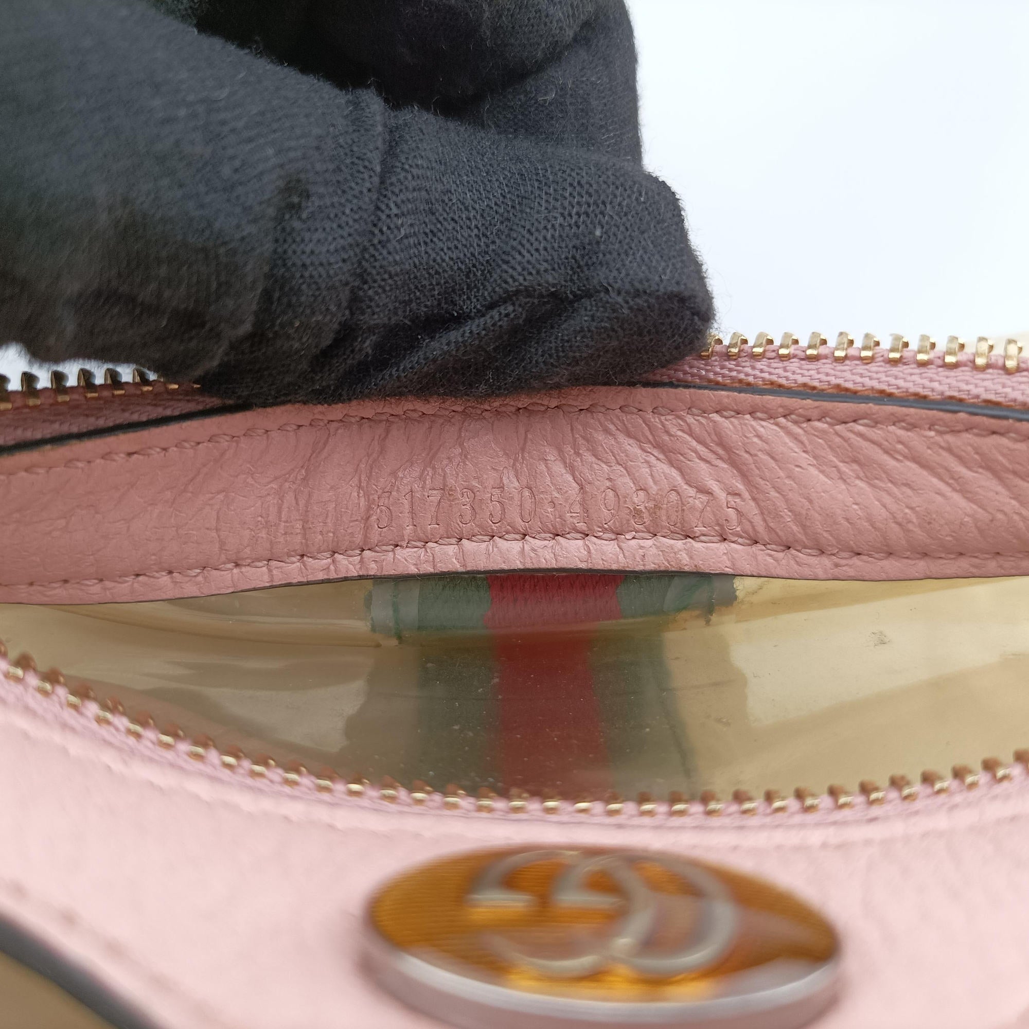 OPHIDIA Pink×Transparent PVC coated canvas 517350 オフィディア ピンク×クリア PVCコーティングキャンバス 517350