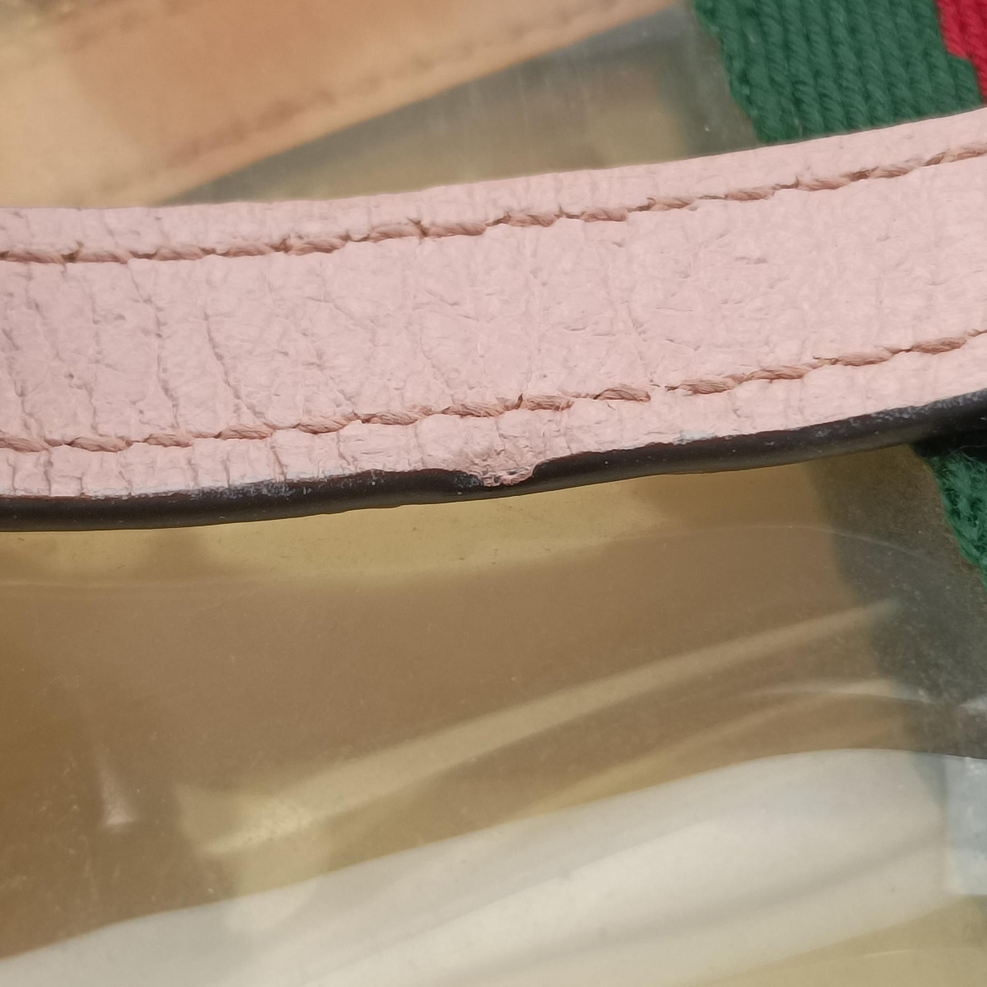 OPHIDIA Pink×Transparent PVC coated canvas 517350 オフィディア ピンク×クリア PVCコーティングキャンバス 517350