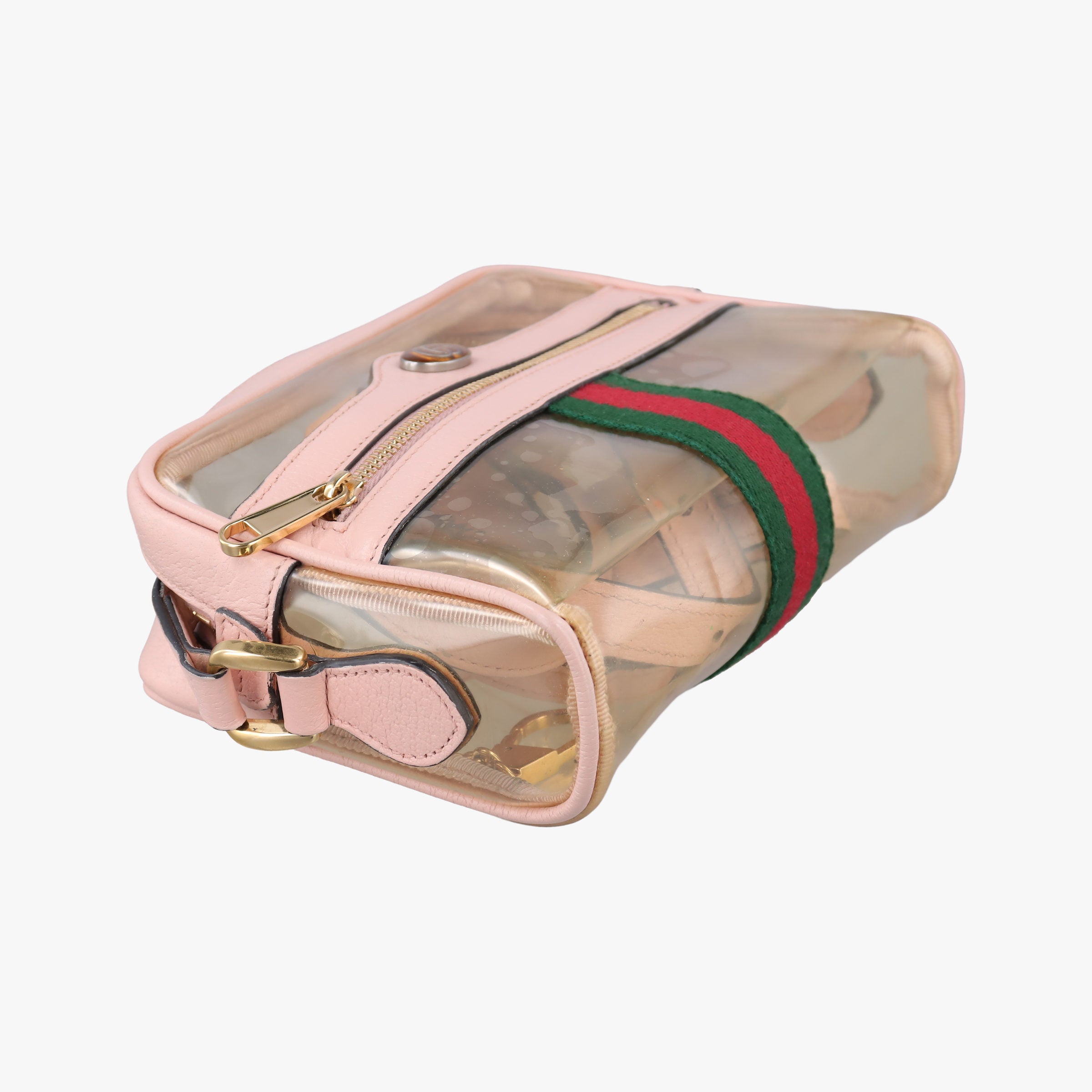OPHIDIA Pink×Transparent PVC coated canvas 517350 オフィディア ピンク×クリア PVCコーティングキャンバス 517350