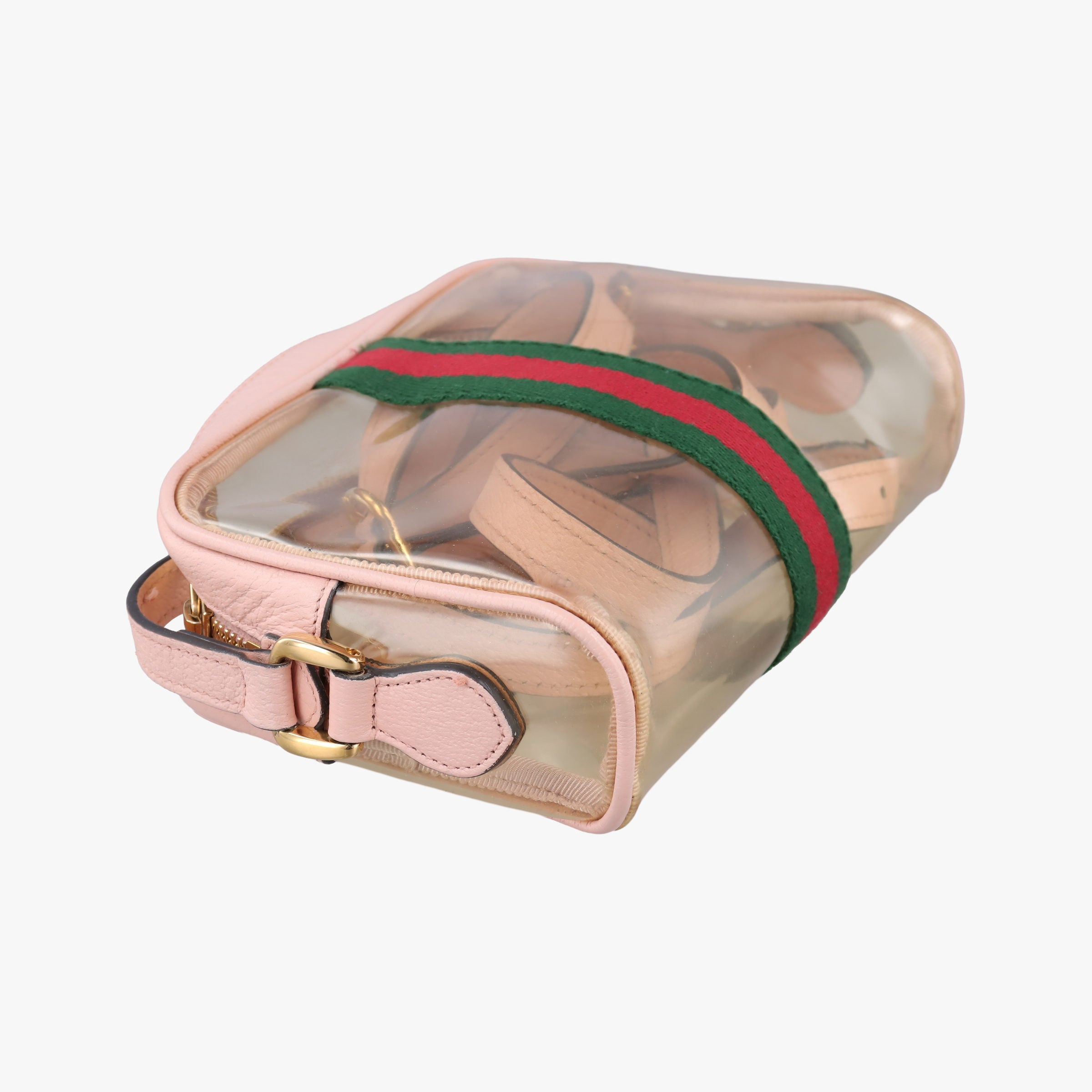 OPHIDIA Pink×Transparent PVC coated canvas 517350 オフィディア ピンク×クリア PVCコーティングキャンバス 517350