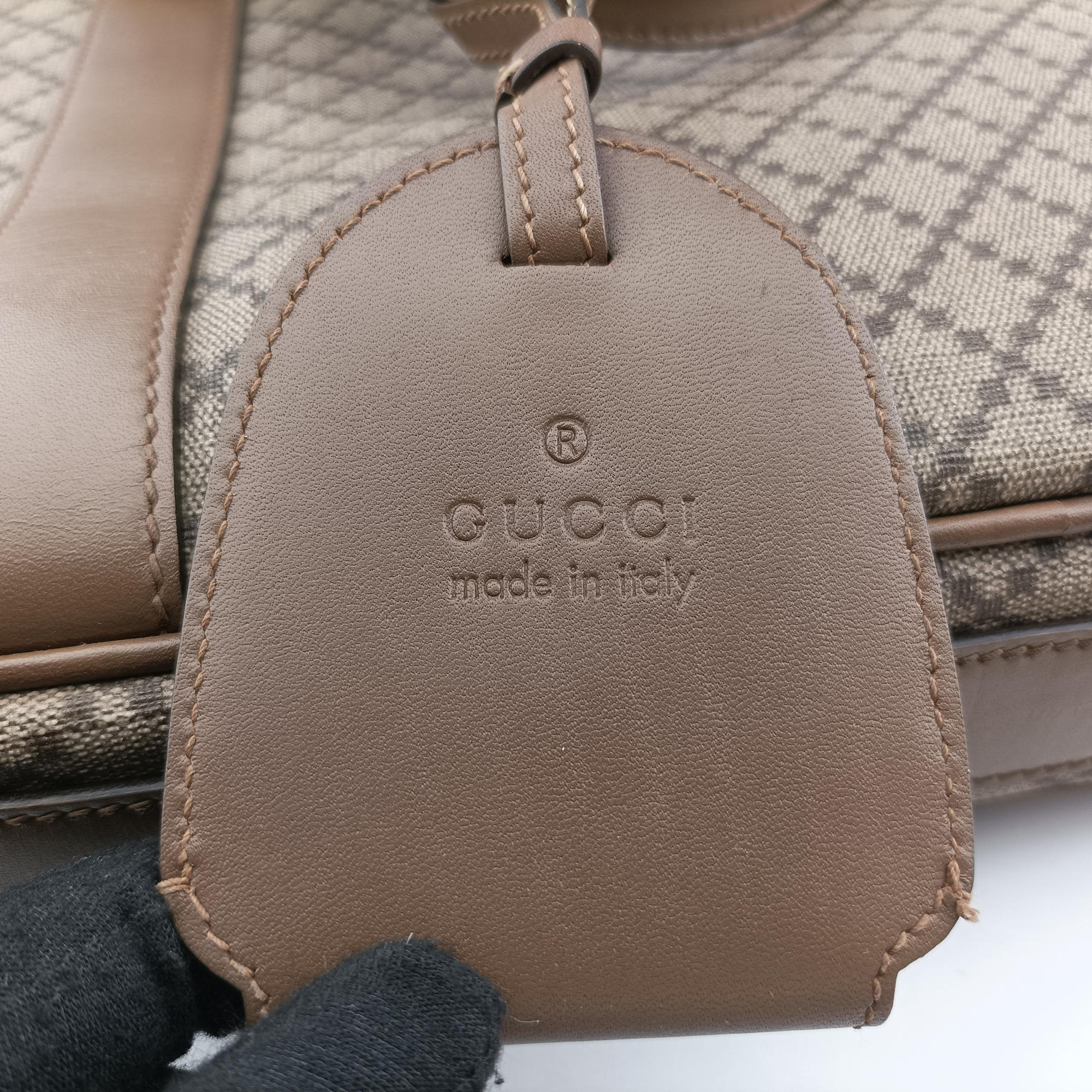 Diamante business Brown PVC coated canvas×Leather 267898 I9323918ディアマンテ ビジネス ブラウン PVCコーティングキャンバス×レザー 267898 I9323918