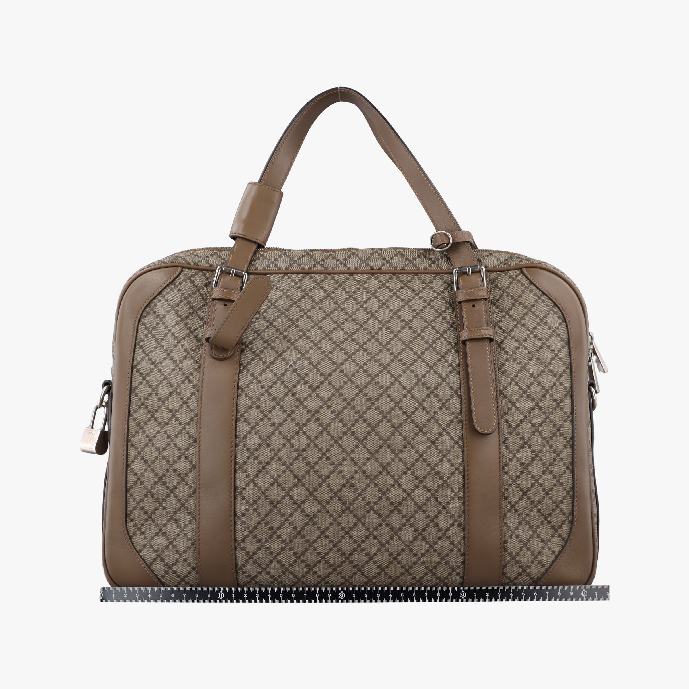 Diamante business Brown PVC coated canvas×Leather 267898 I9323918ディアマンテ ビジネス ブラウン PVCコーティングキャンバス×レザー 267898 I9323918