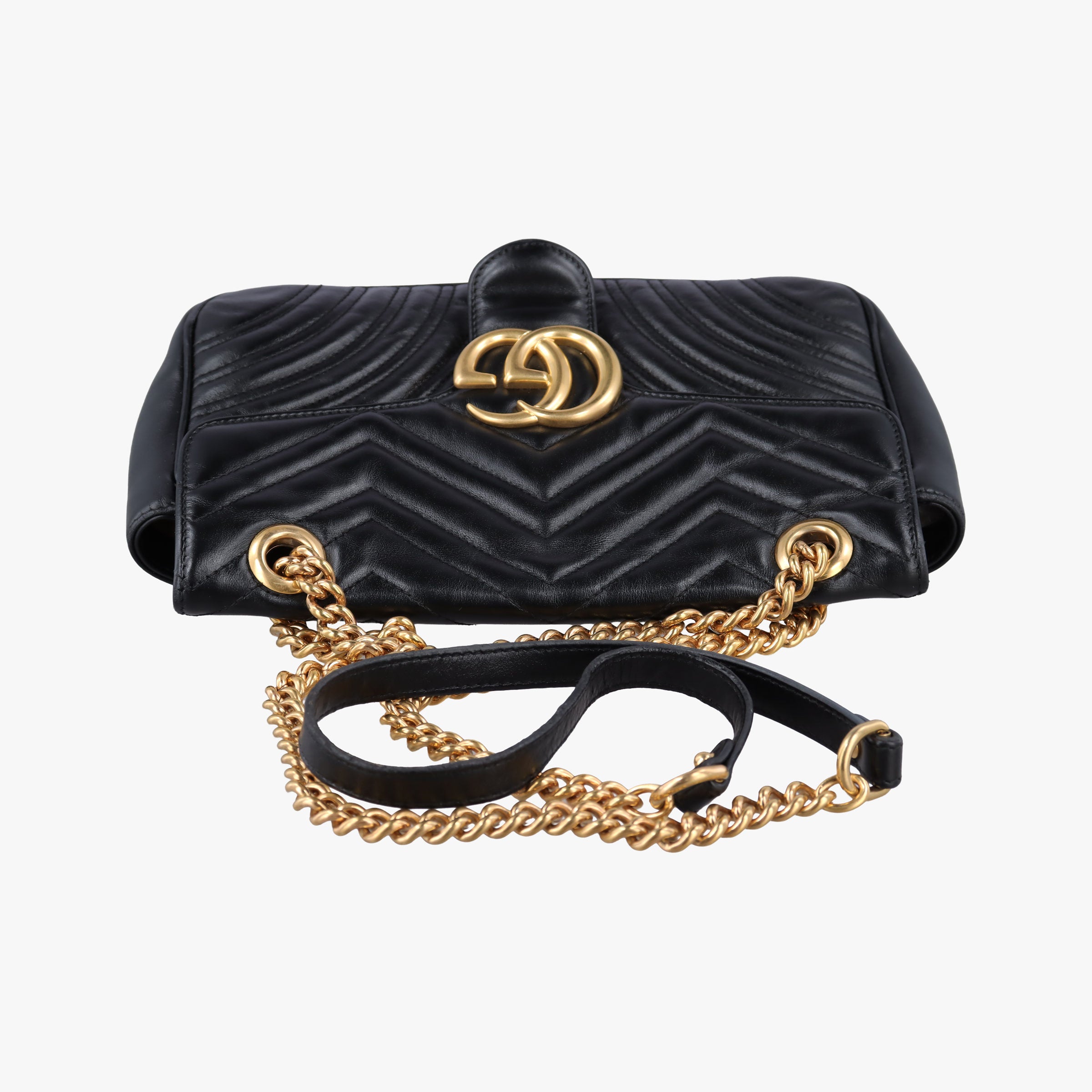GG Marmont Black Leather 443497 G025889857GGマーモント ブラック レザー 443497 G025889857