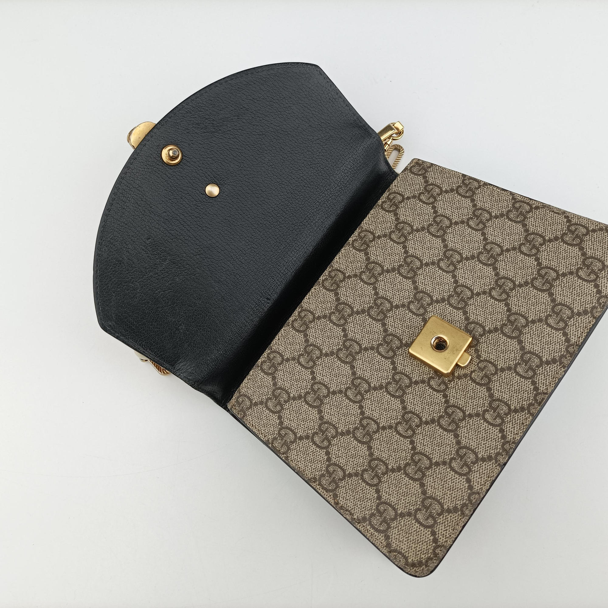 Mini Fox Brooch Bamboo Beige×Multicolour PVC coated canvas×Leather 466428 A021732914ミニ フォックス ブローチ バンブー ベージュ×マルチカラー PVCコーティングキャンバス×レザー 466428 A021732914
