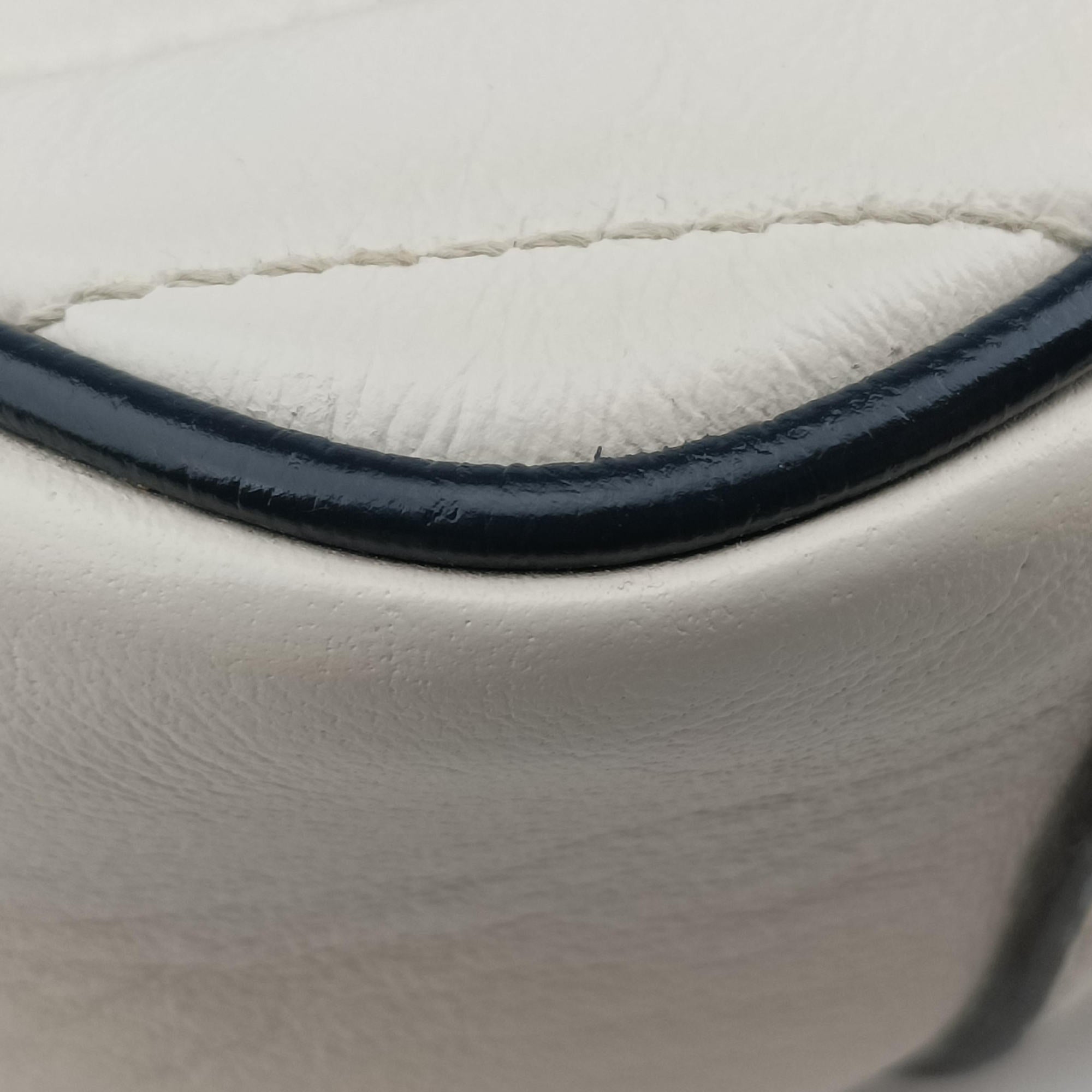 GG Marmont White×navy Leather 443497 H034766400GGマーモント ホワイト×ネイビー レザー 443497 H034766400