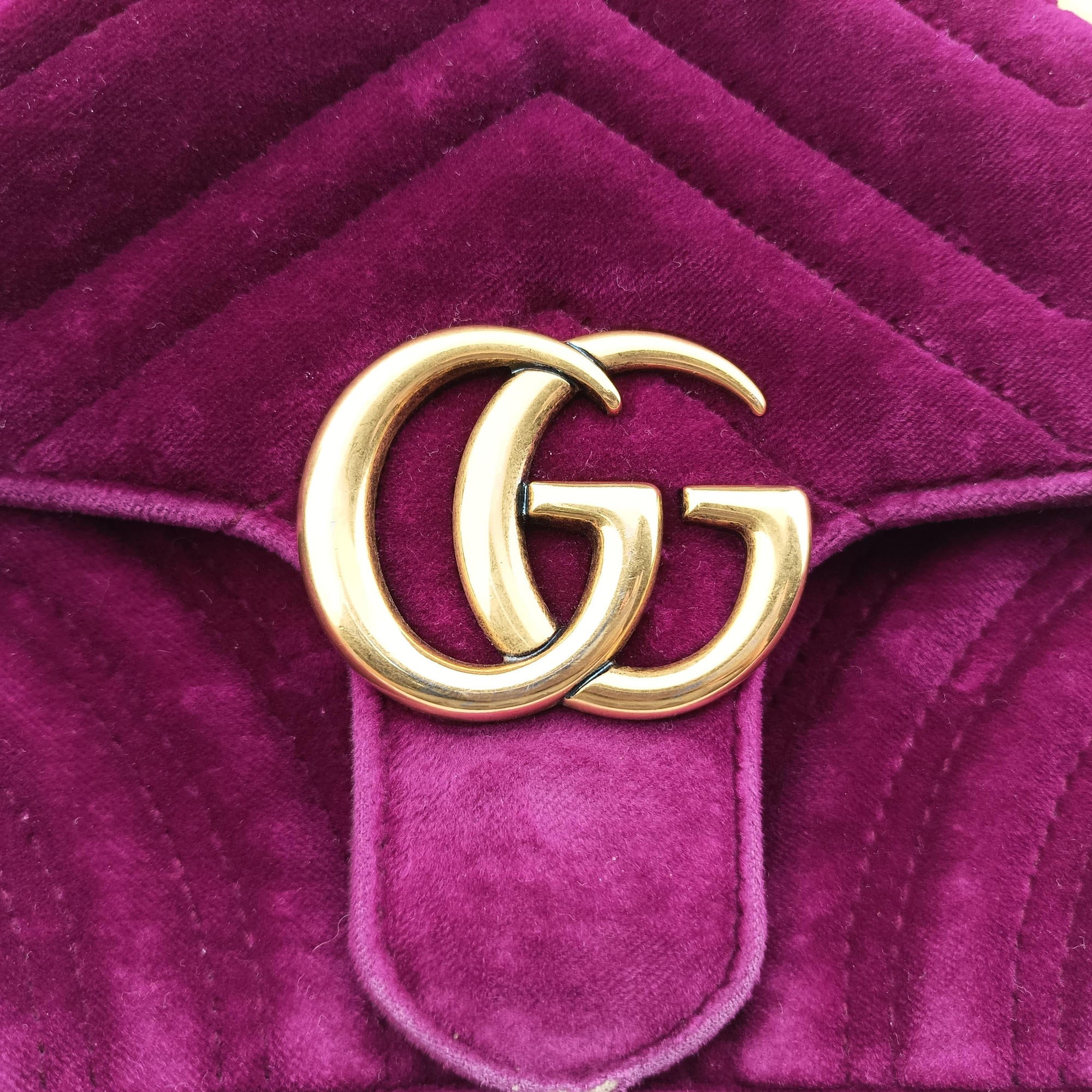 GG Marmont Purple velour 446744 A024986059GGマーモント パープル ベロア 446744 A024986059