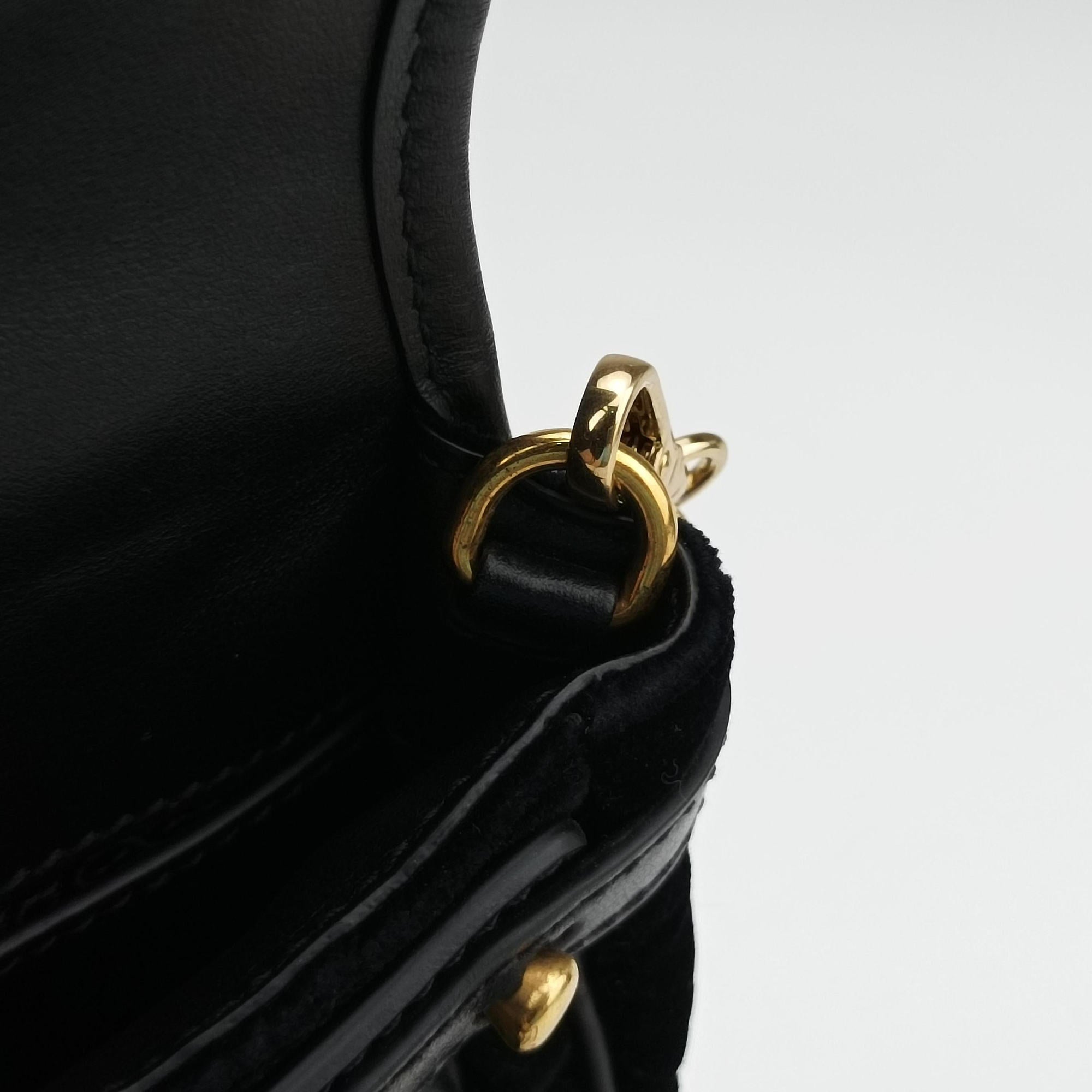 Fringe Charms Black Leather×velour IBL002 180/Iフリンジチャーム ブラック レザー×ベロア IBL002 180/I
