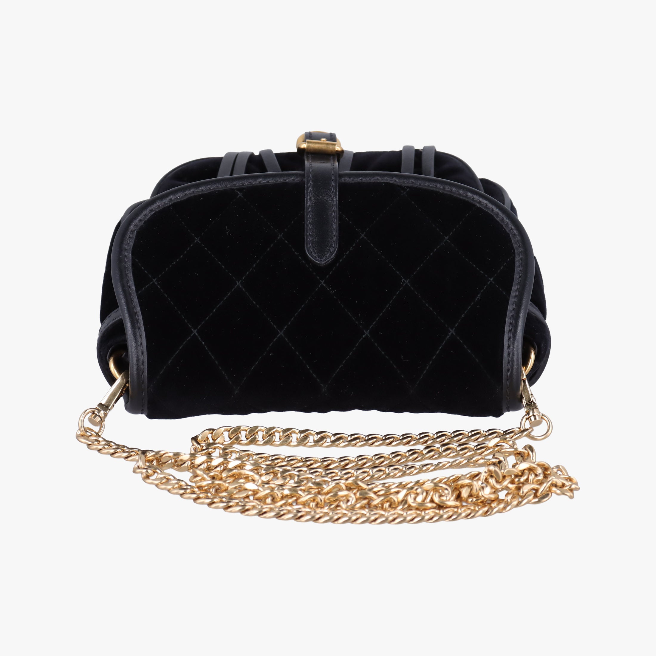 Fringe Charms Black Leather×velour IBL002 180/Iフリンジチャーム ブラック レザー×ベロア IBL002 180/I