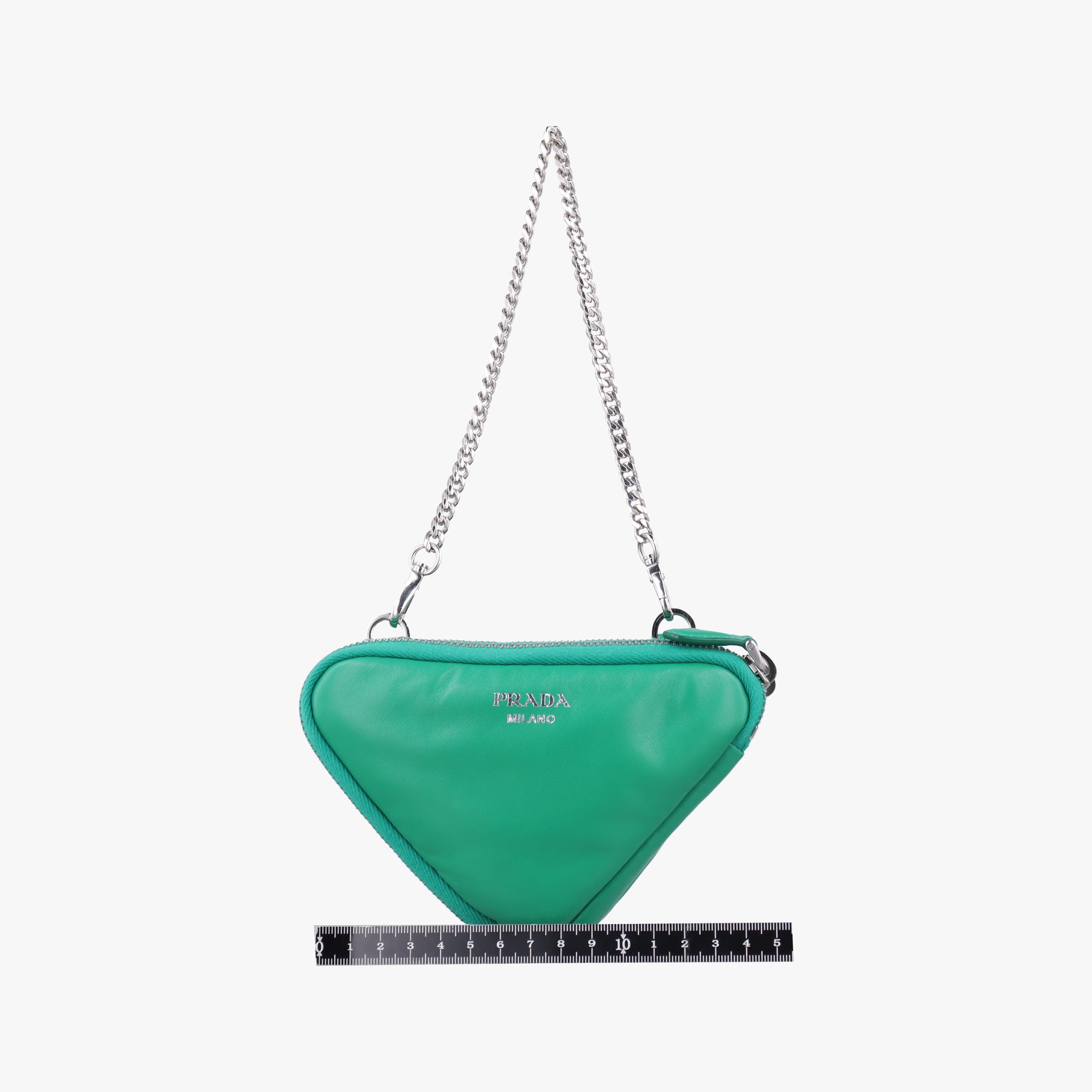 triangle mini Green Leather 1NR015 62トライアングル ミニ グリーン レザー 1NR015 62