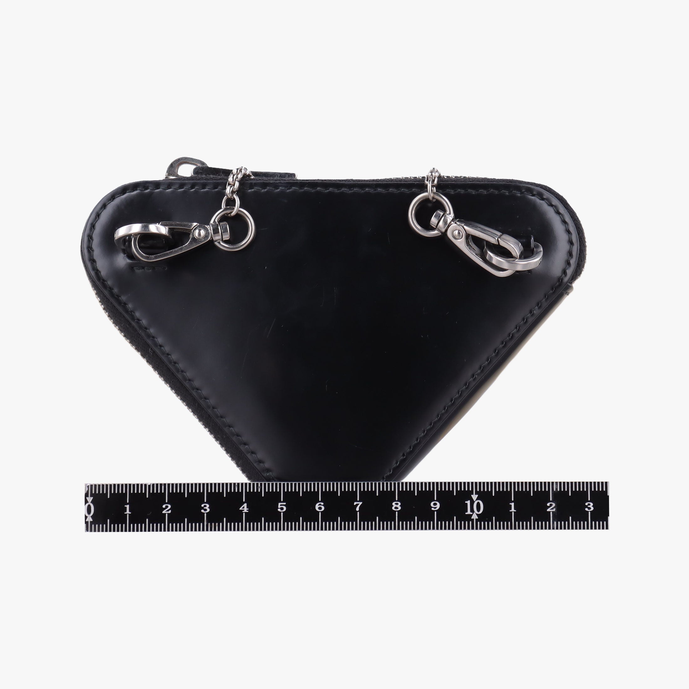 Triangle Chain Pouch Black Leather 230-Aトライアングル チェーン ポーチ ブラック レザー 230-A