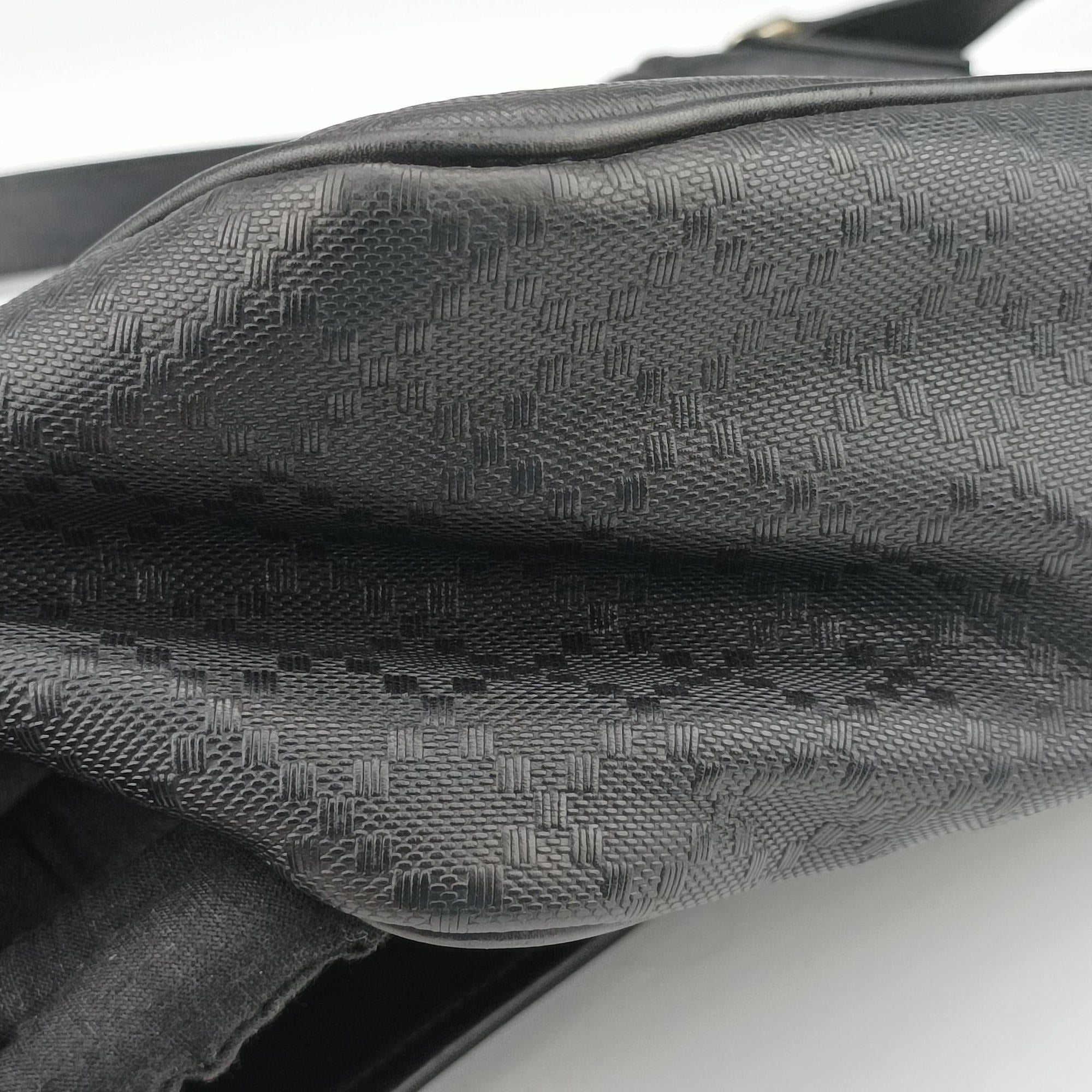 Guccissima Messenger Black Leather 223665 A011389922グッチッシマ メッセンジャー ブラック レザー 223665 A011389922