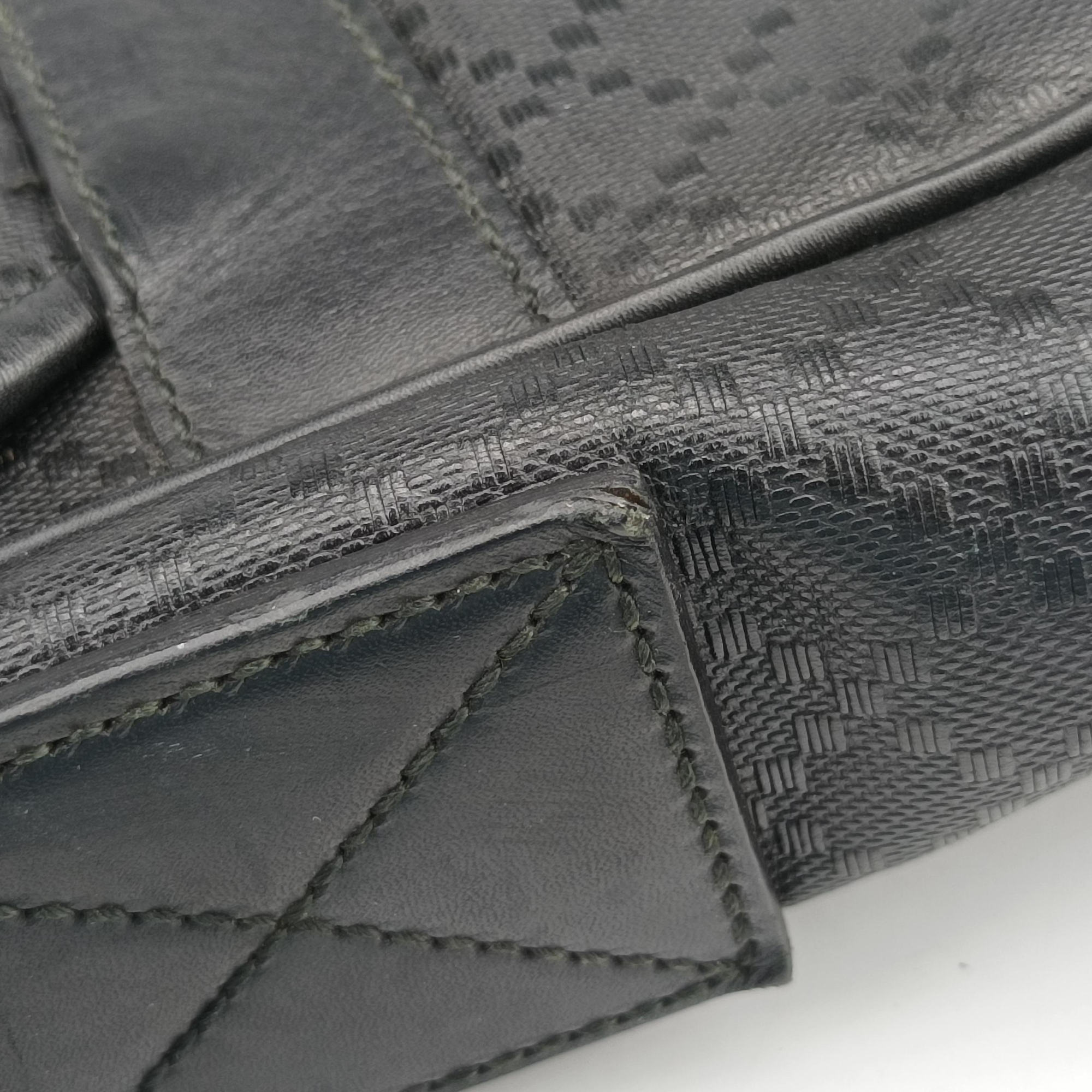 Guccissima Messenger Black Leather 223665 A011389922グッチッシマ メッセンジャー ブラック レザー 223665 A011389922