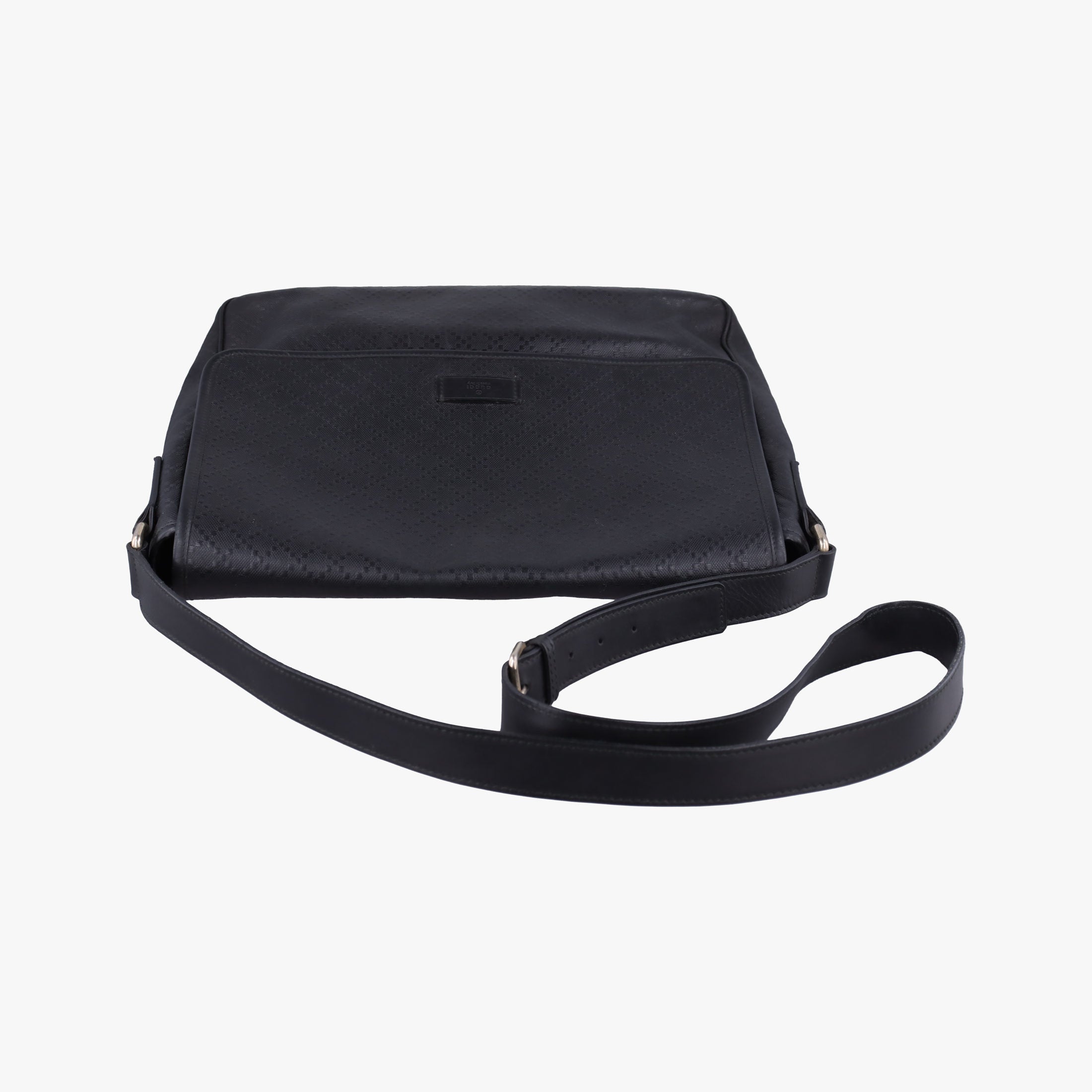 Guccissima Messenger Black Leather 223665 A011389922グッチッシマ メッセンジャー ブラック レザー 223665 A011389922