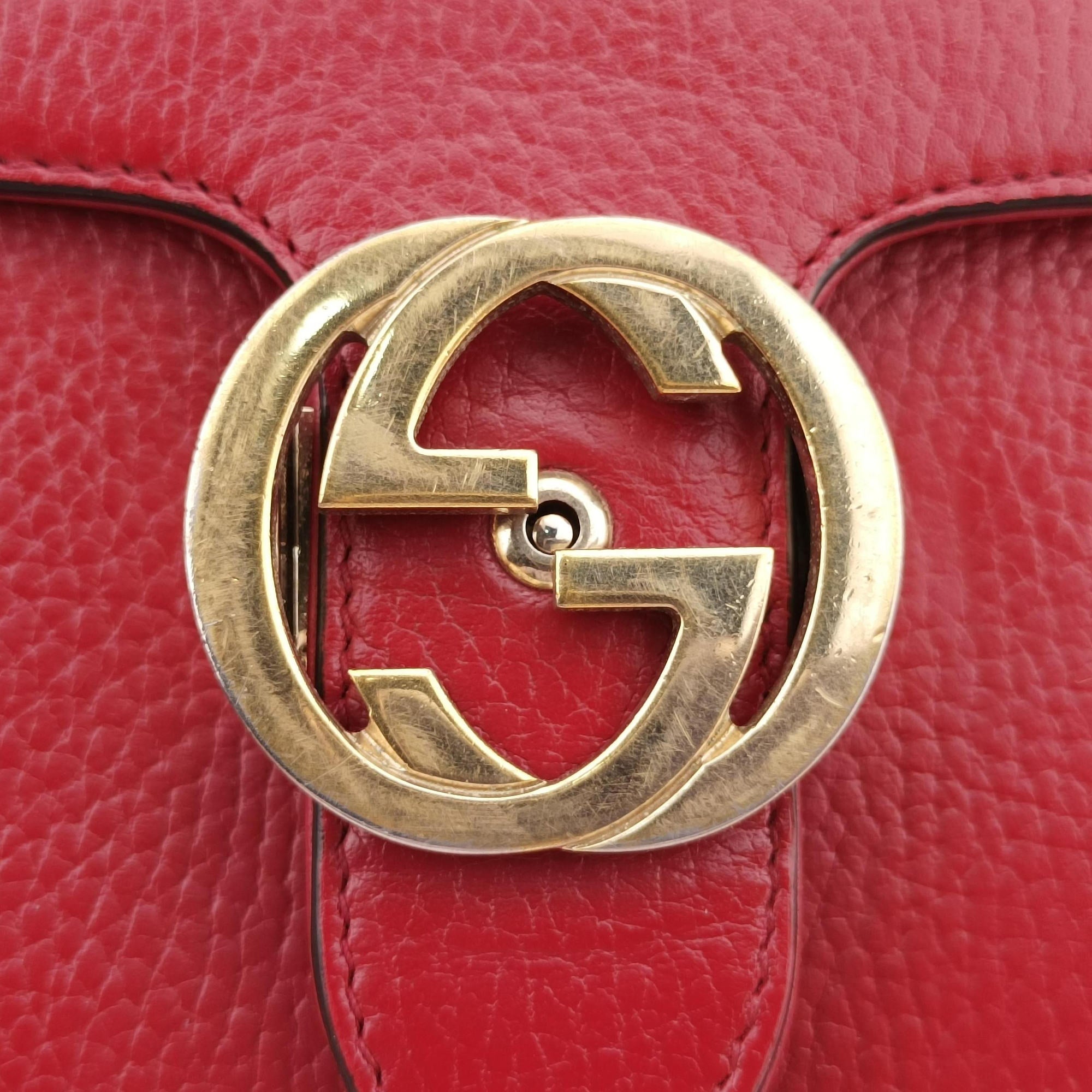 Interlocking G Red Leather 510304 C028568078インターロッキングG レッド レザー 510304 C028568078