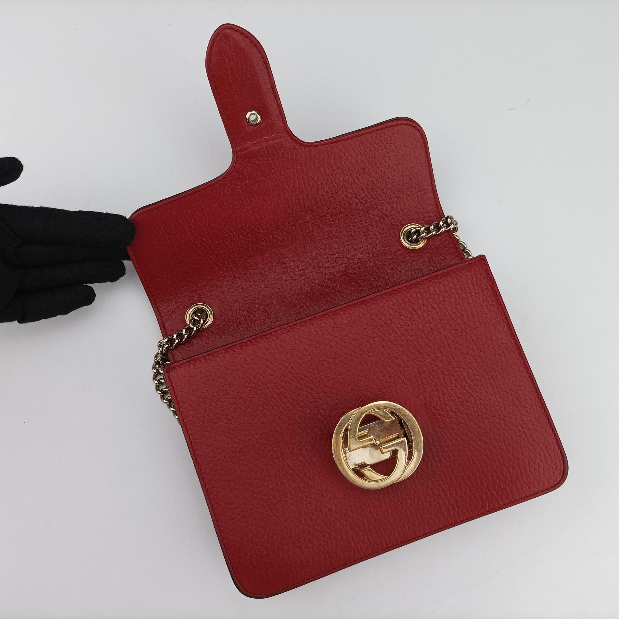 Interlocking G Red Leather 510304 C028568078インターロッキングG レッド レザー 510304 C028568078