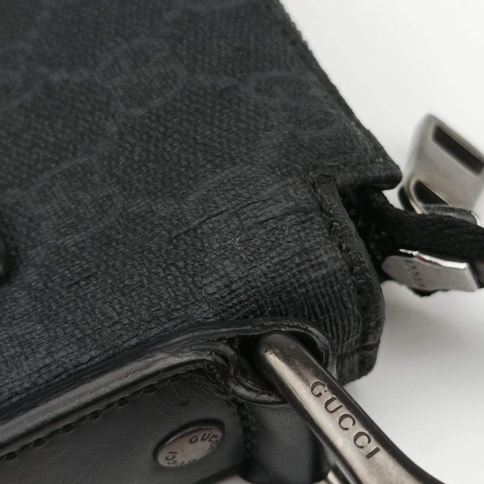 GG Supreme Black PVC coated canvas 322279 C018659644GGスプリーム ブラック PVCコーティングキャンバス 322279 C018659644