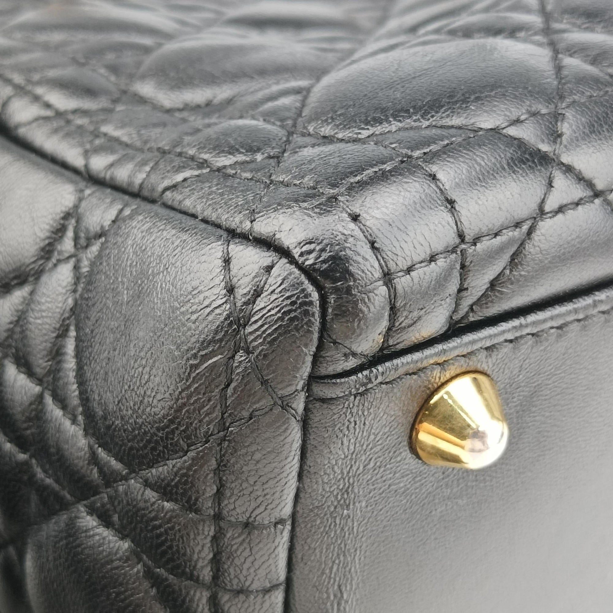 Lady Dior Black lambskin 08-MA-0191レディディオール ブラック ラムスキン 08-MA-0191