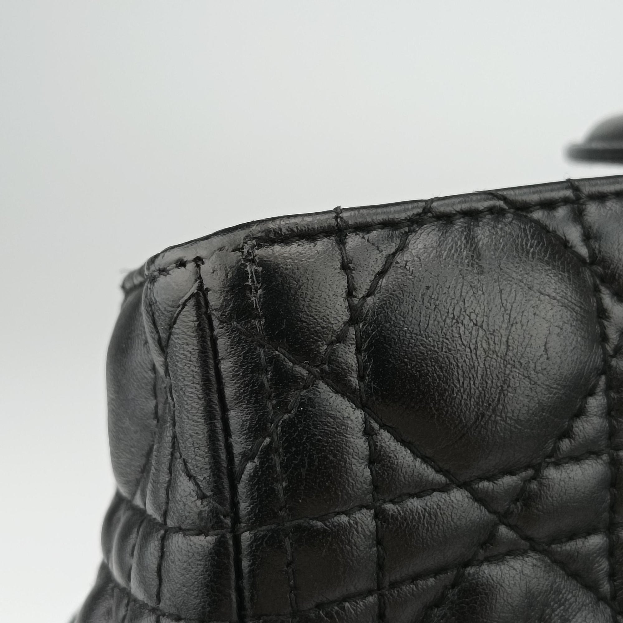 Lady Dior Black lambskin 08-MA-0191レディディオール ブラック ラムスキン 08-MA-0191