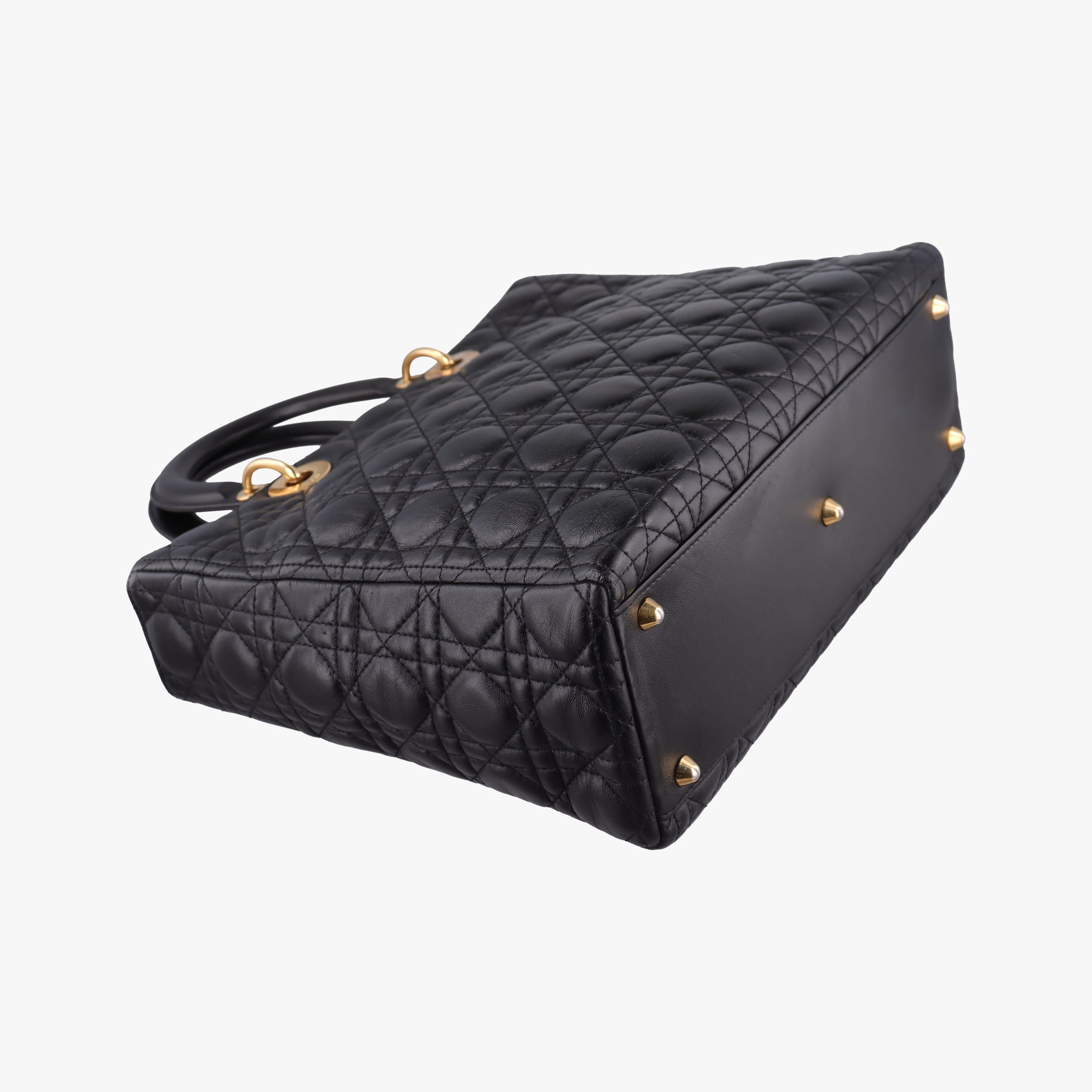 Lady Dior Black lambskin 08-MA-0191レディディオール ブラック ラムスキン 08-MA-0191