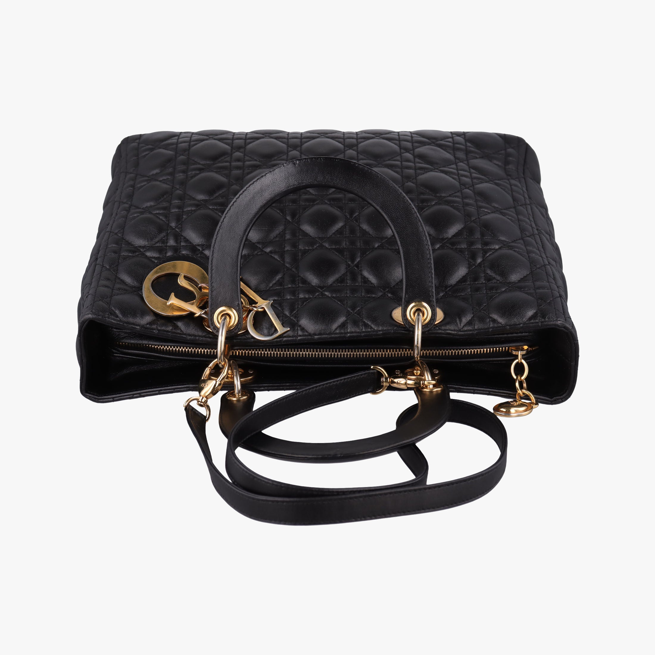 Lady Dior Black lambskin 08-MA-0191レディディオール ブラック ラムスキン 08-MA-0191