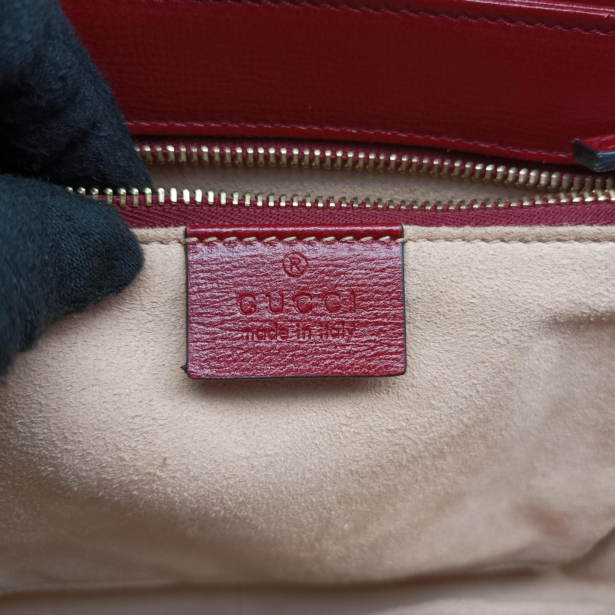 The Hacker Project Horsebit 1955 Beige × Brown × Red PVC coated canvas×Leather 602204 A031672839ホースビット 1955 ベージュ×ブラウン×レッド PVCコーティングキャンバス×レザー 602204 A031672839
