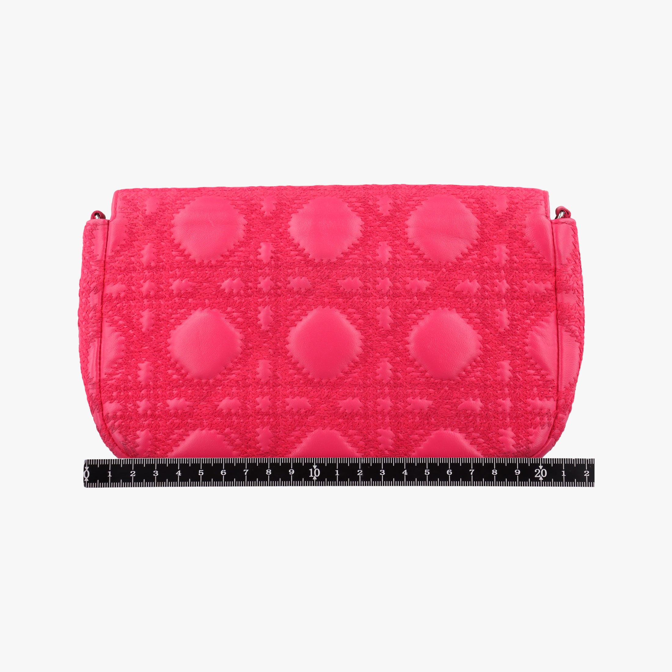 Miss Dior CANNAGE New Lock Rose lambskin 12-MA-1123ミス ディオール カナージュ ニューロック ローズ レッド ラムスキン 12-MA-1123