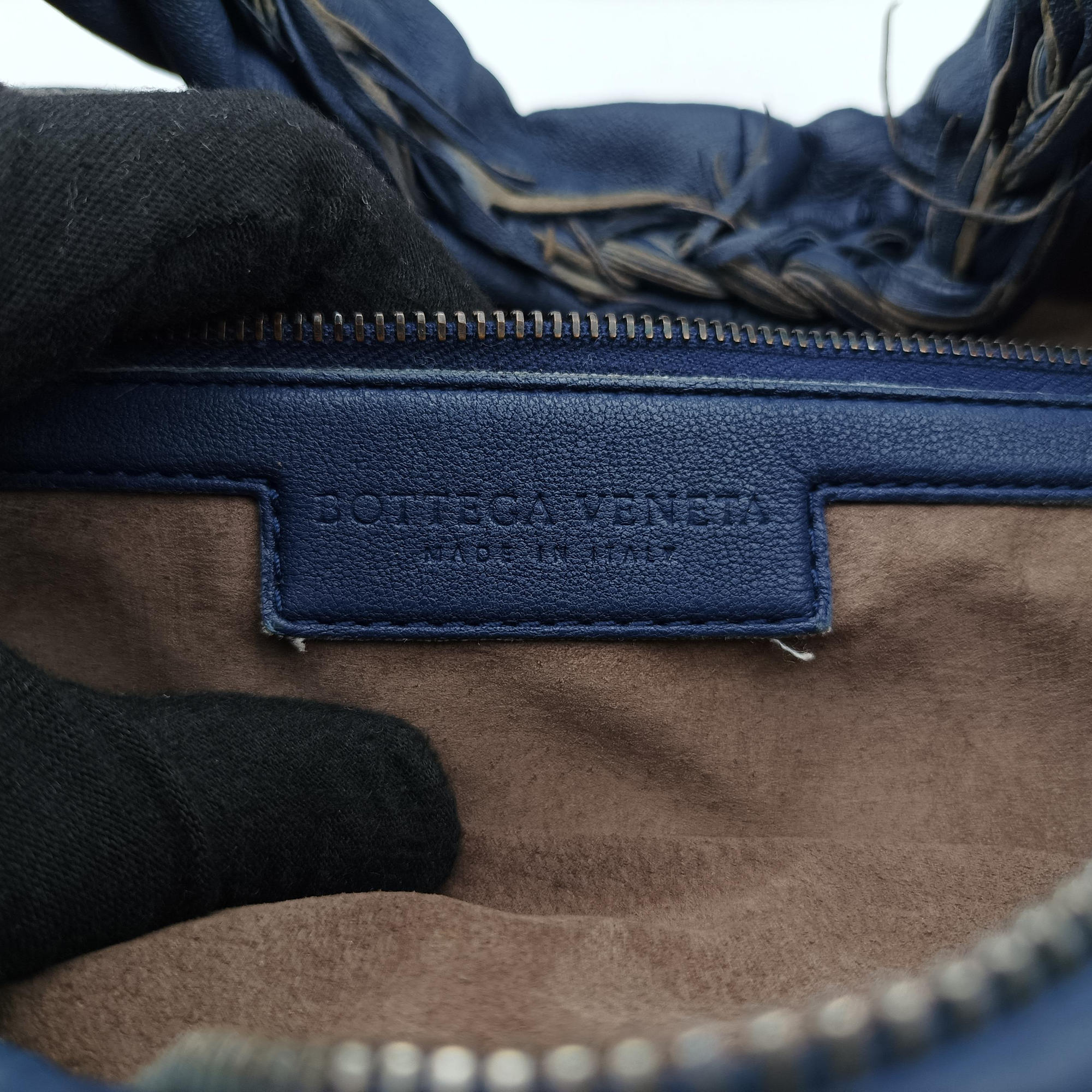 Intrecciato Navy lambskin B00604376Pイントレチャート ネイビー ラムスキン B00604376P